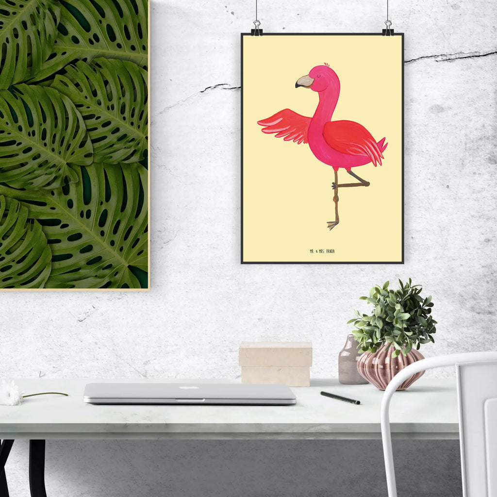 Plakat Flamingo joga wanddeko, Bild für Wand, drucke, grafikposter, Wanddekoration, Wandposter, Designposter, Wandschmuck, Mr. & Mrs. Panda Poster, Posterdruck, kunstposter, Wanddeko Bild, kunst für die wand, Deko Bild, Wandbild, wandkunst, wanddruck, Bild, kunstdruck poster, Plakat, Poster, Kunstdruck, Flamingo, Yoga, Ärger, Namaste, Achtsamkeit, Tiefenentspannung, Aufregen, Entspannung, Yoga-Übung, Vogel