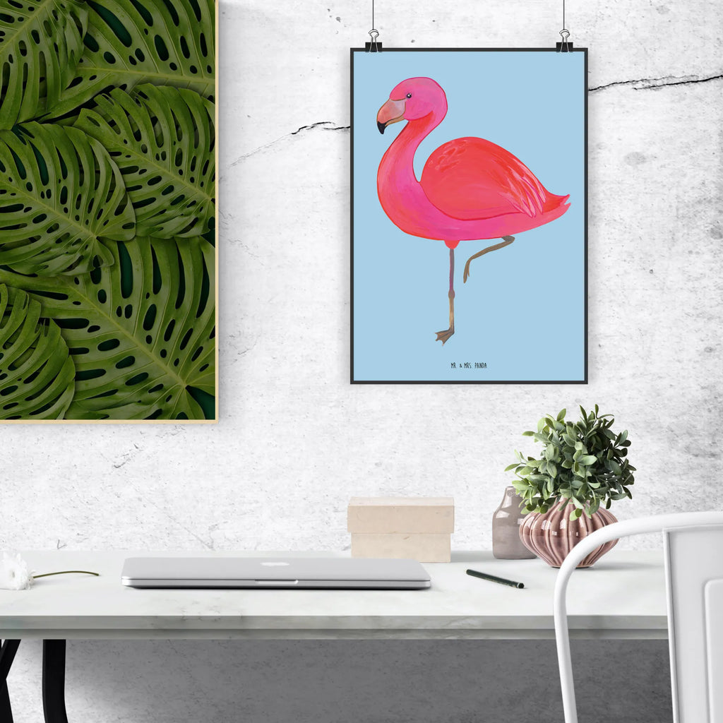 Poster Flamingo Classic Wanddekoration, Mr. & Mrs. Panda Poster, Handgemaltes Poster, Poster, Wandposter, Küchenposter, Posterdruck, Bild, Kunstdruck, Designposter, Wanddeko, Raumdekoration, Kinderposter, Wanddeko Bild, Flamingo, Freundinnen, Einzigartig, Freundin, Außenseiter, Tochter, Selbstliebe, ich, Sohn, Stolz, Spruch, Geschwister, für mich