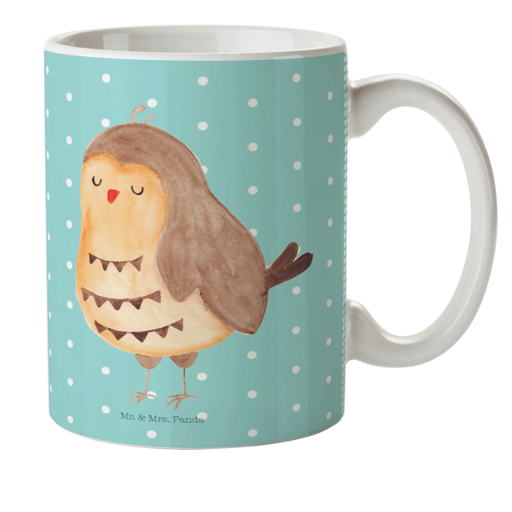 Child's mug Owl Satisfied coffee cup, camping mug, drinking cup, plastic cup, mug, kindergarten, owl, forest animal, bird, nocturnal, gift ideas, birthday present, illustrated, funny, romantic gift, owl decor, Owl deco, Wedding anniversary gift, Saying beautiful, Romantic, Pun funny, Owl saying, Love saying, Owl