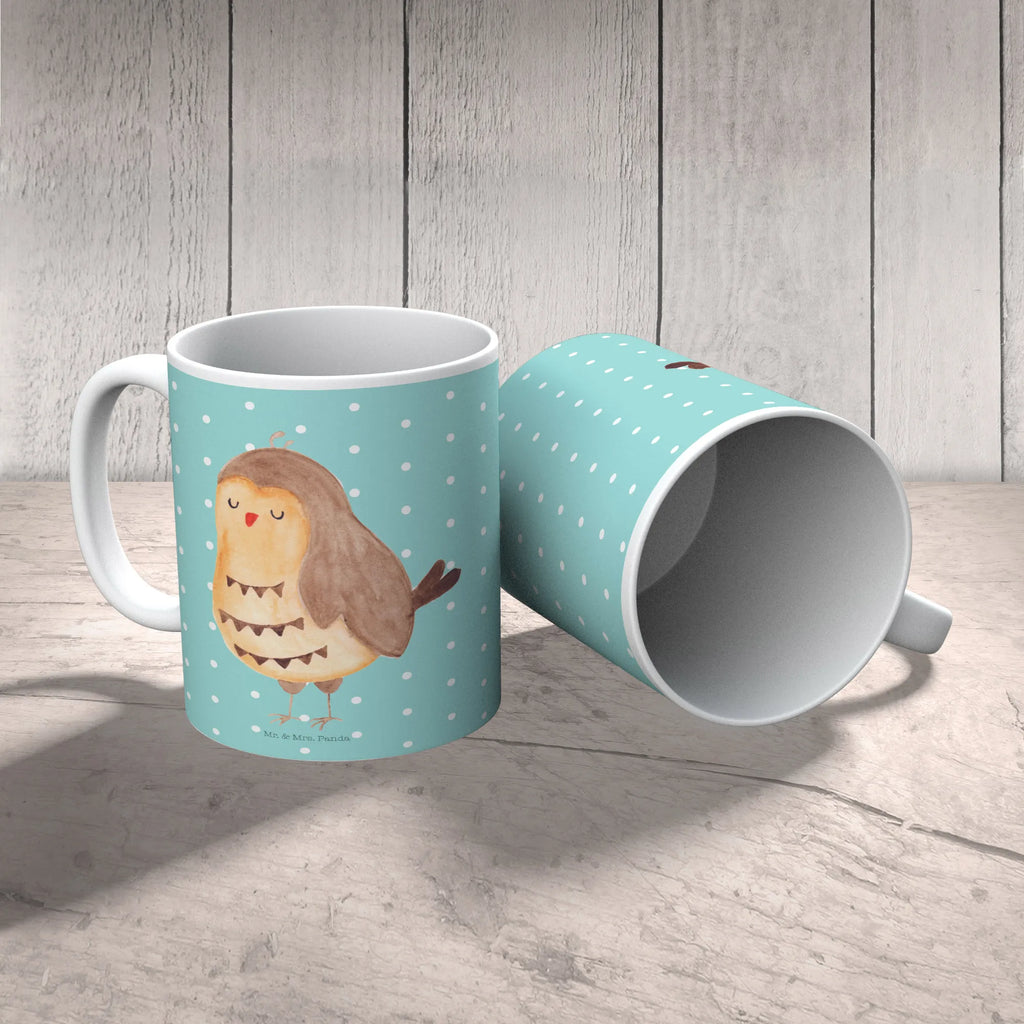 Child's mug Owl Satisfied coffee cup, camping mug, drinking cup, plastic cup, mug, kindergarten, owl, forest animal, bird, nocturnal, gift ideas, birthday present, illustrated, funny, romantic gift, owl decor, Owl deco, Wedding anniversary gift, Saying beautiful, Romantic, Pun funny, Owl saying, Love saying, Owl