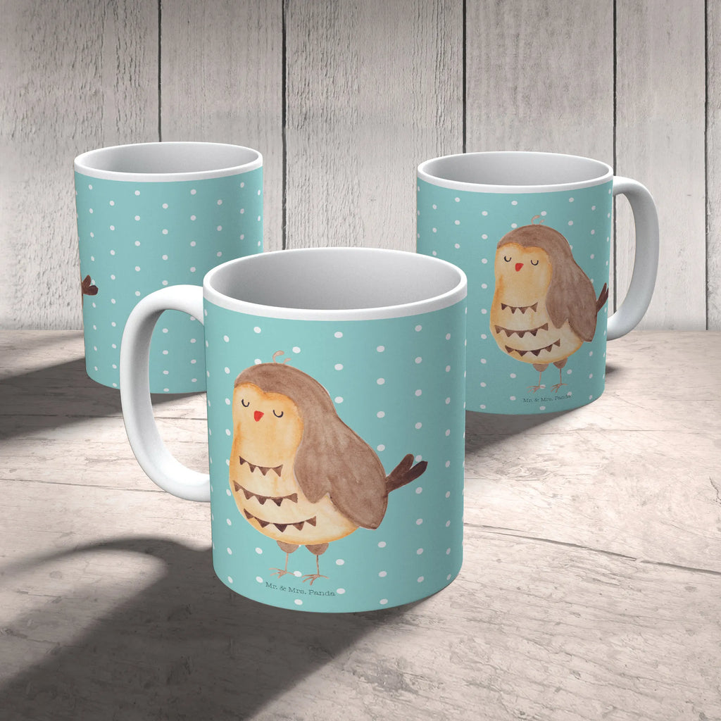 Child's mug Owl Satisfied coffee cup, camping mug, drinking cup, plastic cup, mug, kindergarten, owl, forest animal, bird, nocturnal, gift ideas, birthday present, illustrated, funny, romantic gift, owl decor, Owl deco, Wedding anniversary gift, Saying beautiful, Romantic, Pun funny, Owl saying, Love saying, Owl