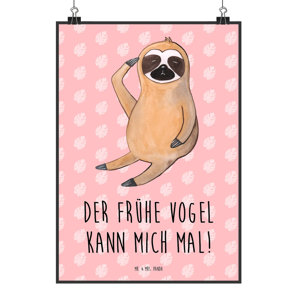 Poster sloth Bird Wandposter, Bild für Wand, Plakat, wandkunst, Kunstdruck, Wanddeko Bild, kunstposter, Poster, grafikposter, Wandbild, Mr. & Mrs. Panda Poster, kunst für die wand, wanddeko, wanddruck, Designposter, Deko Bild, Bild, drucke, Posterdruck, Wanddekoration, Wandschmuck, kunstdruck poster, Faultier Deko, Faultier Geschenk, Faultier, Spinner, Frühaufsteher, Der Frühe Vogel, Morgenmuffel, Früher Vogel, Faultierwelt, Lieblingstier, Faultiere, Vogel, faul