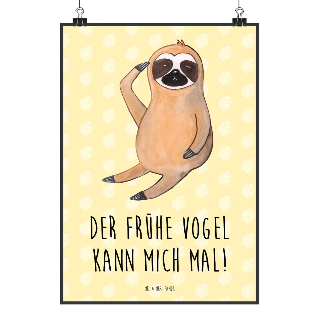 Poster sloth Bird Wandposter, Bild für Wand, Plakat, wandkunst, Kunstdruck, Wanddeko Bild, kunstposter, Poster, grafikposter, Wandbild, Mr. & Mrs. Panda Poster, kunst für die wand, wanddeko, wanddruck, Designposter, Deko Bild, Bild, drucke, Posterdruck, Wanddekoration, Wandschmuck, kunstdruck poster, Faultier Deko, Faultier Geschenk, Faultier, Spinner, Frühaufsteher, Der Frühe Vogel, Morgenmuffel, Früher Vogel, Faultierwelt, Lieblingstier, Faultiere, Vogel, faul