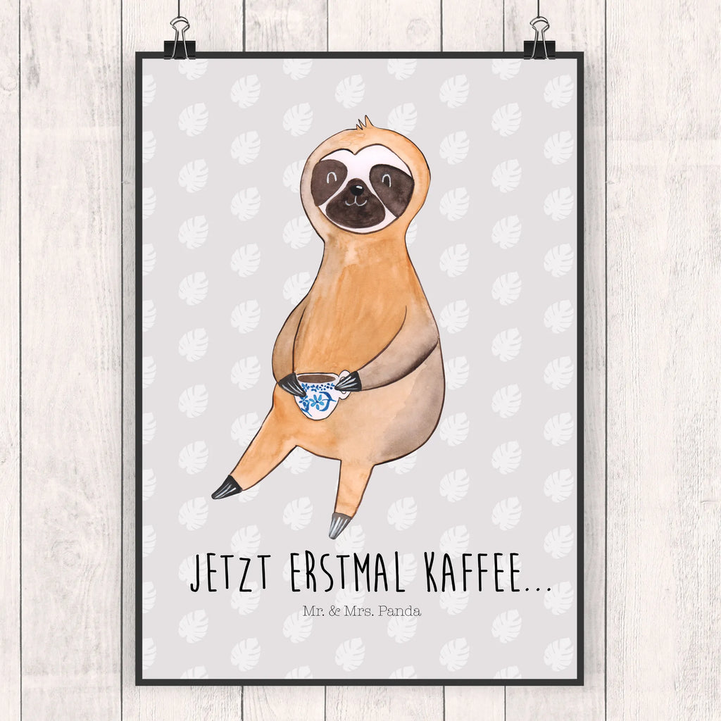 Poster sloth Coffee Plakat, Wandposter, kunst für die wand, kunstposter, wandkunst, wanddruck, Designposter, Kunstdruck, wanddeko, Bild für Wand, Wandbild, Wanddeko Bild, Mr. & Mrs. Panda Poster, Deko Bild, Wanddekoration, Posterdruck, Wandschmuck, grafikposter, kunstdruck poster, drucke, Poster, Bild, Faultier Deko, Faultier Geschenk, Faultier, Frühaufsteher, Coffee, Faultiere, Kaffee, Kaffeetasse, Genießer, Kaffeegetränk, Erster Kaffee, Morgenmuffel, Lieblingstier, faul