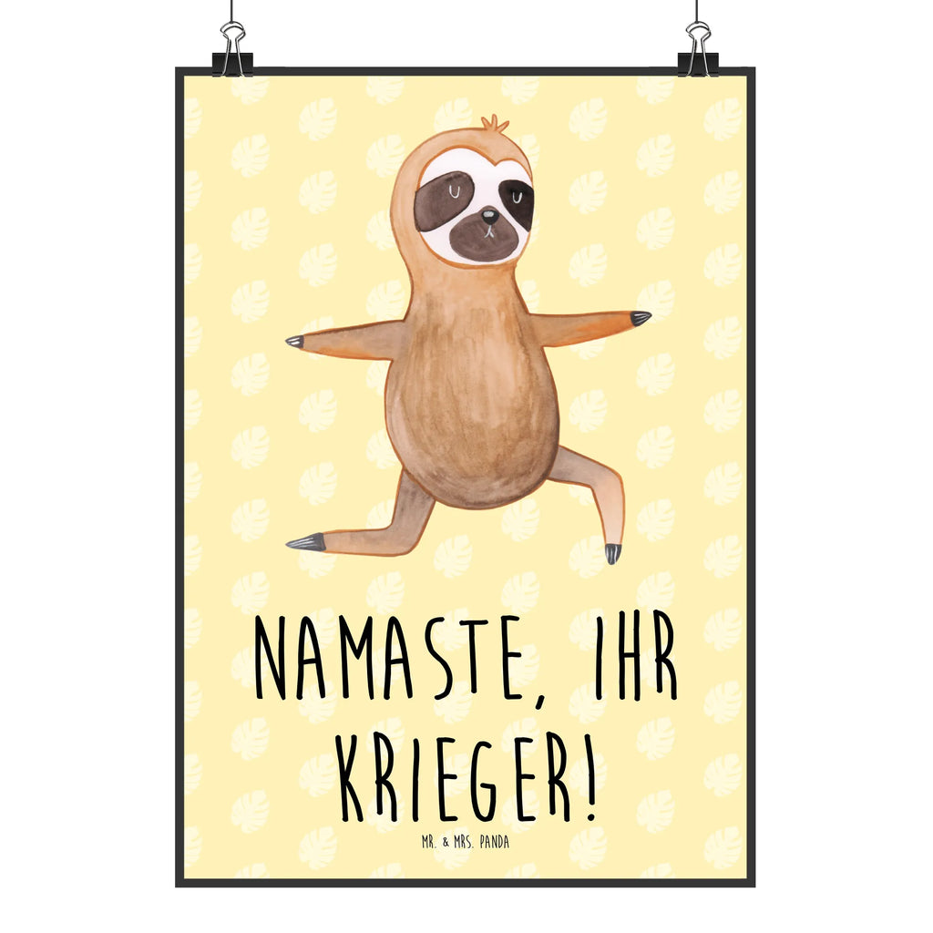 Poster sloth yoga Bild, Raumdekoration, Wandposter, Designposter, Kinderposter, Posterdruck, Wanddekoration, Wanddeko, Küchenposter, Wanddeko Bild, Poster, Kunstdruck, Mr. & Mrs. Panda Poster, Handgemaltes Poster, Faultier, Faultier Geschenk, Faultier Deko, Faultiere, Atmung, Krieger, Yoga, Yogaübungen, faul, Lieblingstier, Namaste, Gelassenheit, Entspannung, Meditation
