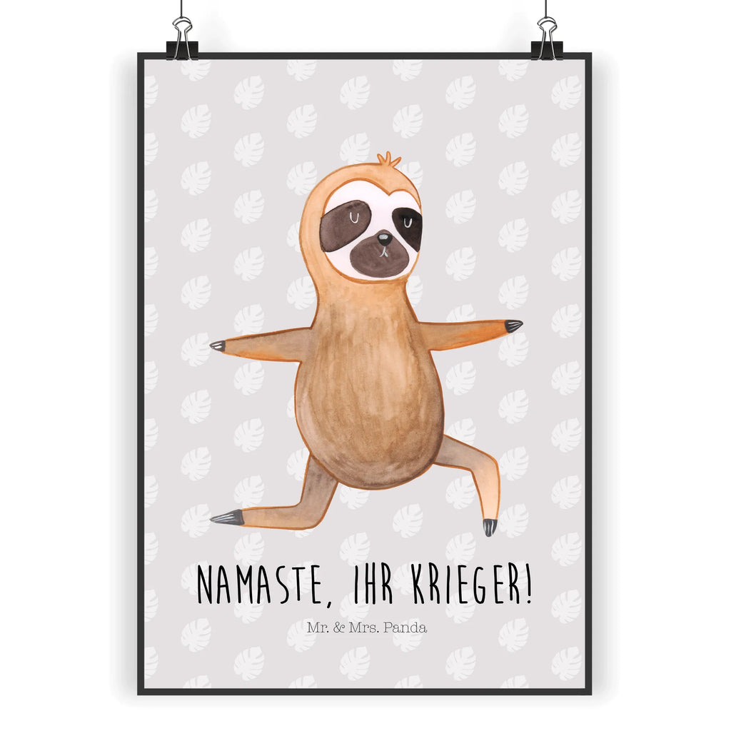 Poster sloth yoga Bild, Raumdekoration, Wandposter, Designposter, Kinderposter, Posterdruck, Wanddekoration, Wanddeko, Küchenposter, Wanddeko Bild, Poster, Kunstdruck, Mr. & Mrs. Panda Poster, Handgemaltes Poster, Faultier, Faultier Geschenk, Faultier Deko, Faultiere, Atmung, Krieger, Yoga, Yogaübungen, faul, Lieblingstier, Namaste, Gelassenheit, Entspannung, Meditation