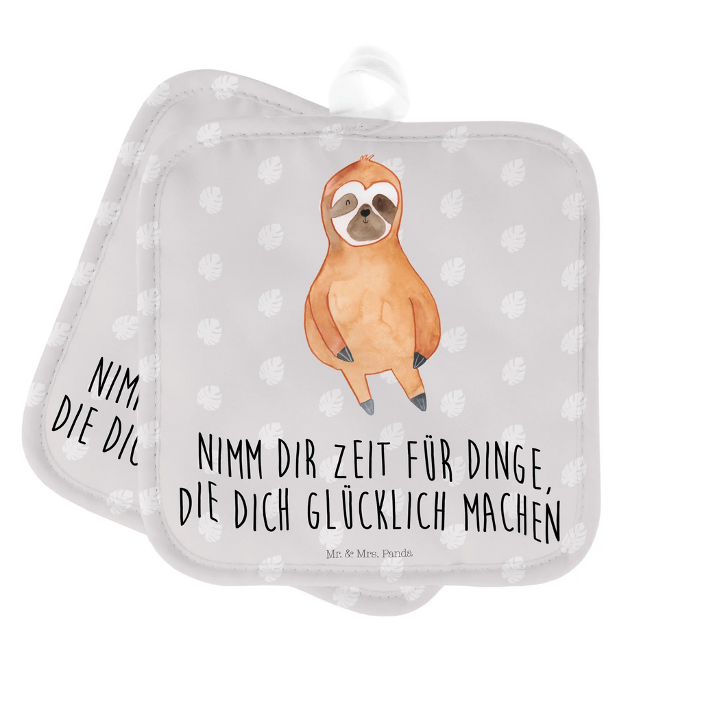 Pot holder sloth Satisfied Topflappen, Topflappen Set, Topflappenset, 2er Set Topflappen, Topfuntersetzer, topfhalter, Topflappen 2er Set, Topfhandschuhe, Faultier Deko, Faultier, Faultier Geschenk, Pause, faul, Happy, Zufriedenheit, Lieblingstier, Faultiere, Gelassenheit, glücklich, Relaxen, Glück, Zufrieden, Frieden, Ruhe