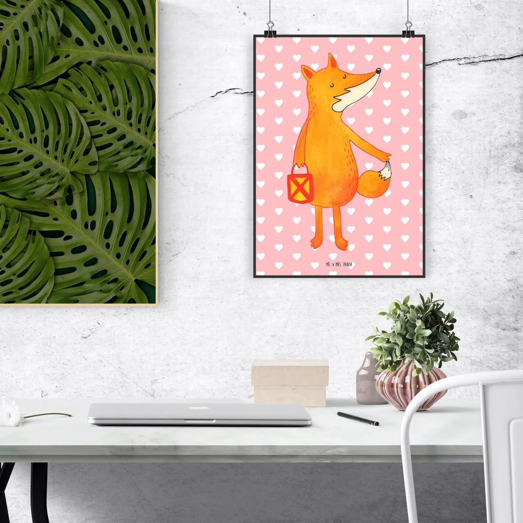 Poster Fox Lantern Wandschmuck, Posterdruck, Wanddeko Bild, wanddeko, kunstdruck poster, wanddruck, Plakat, Poster, wandkunst, Wandposter, kunst für die wand, kunstposter, Wanddekoration, Mr. & Mrs. Panda Poster, grafikposter, Wandbild, drucke, Bild, Bild für Wand, Kunstdruck, Designposter, Deko Bild, Fuchs, Laternenumzug, Liebeskummer Spruch, Cäsar Otto Hugo Flaischlen, Sankt Martin, Spruch Trösten, Füchse, Aufmuntern, Laterne