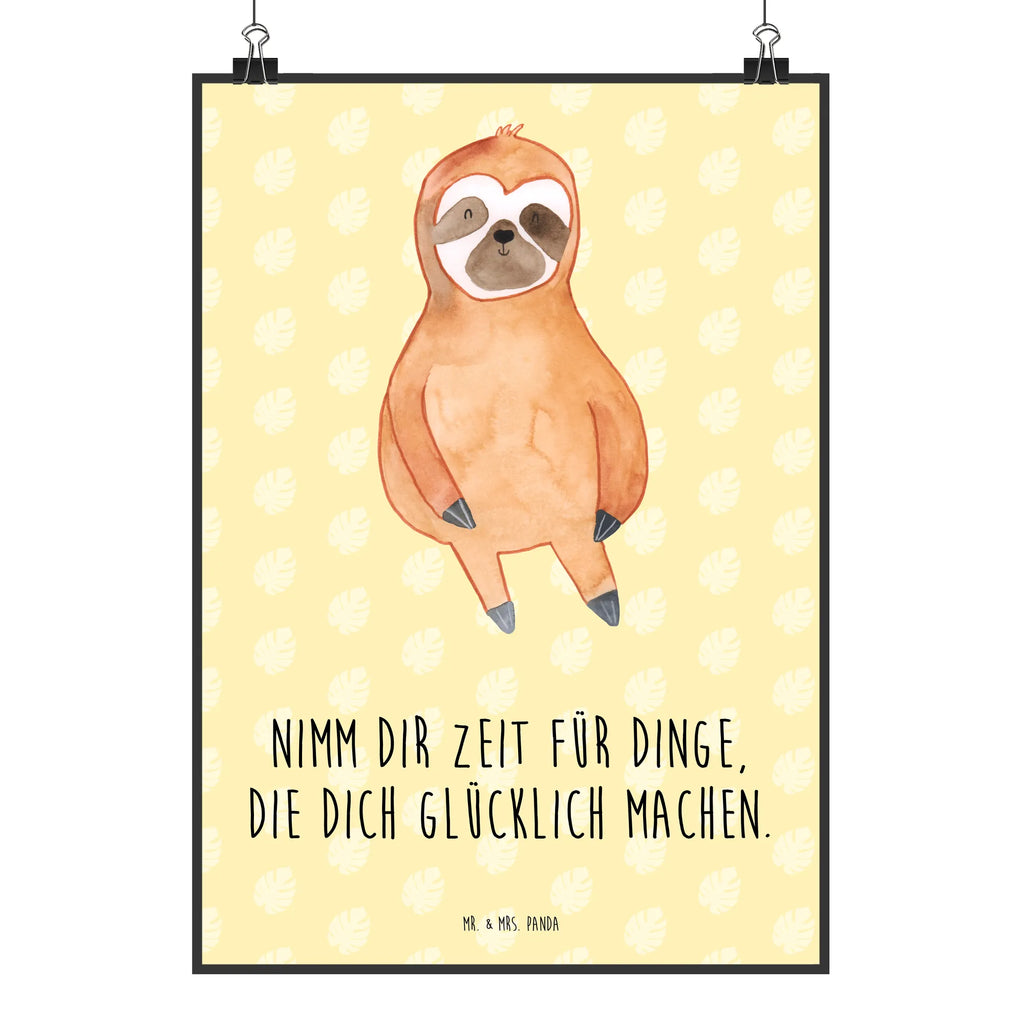 Poster Faultier Zufrieden Wandschmuck, Wanddekoration, Designposter, Bild, drucke, kunstposter, Wanddeko Bild, Wandposter, Plakat, wandkunst, Poster, wanddeko, wanddruck, Wandbild, Posterdruck, grafikposter, Deko Bild, kunstdruck poster, Bild für Wand, kunst für die wand, Mr. & Mrs. Panda Poster, Kunstdruck, Faultier Deko, Faultier, Faultier Geschenk, Lieblingstier, Zufrieden, Relaxen, Ruhe, Happy, glücklich, Zufriedenheit, Frieden, Glück, Pause, Faultiere, faul, Gelassenheit