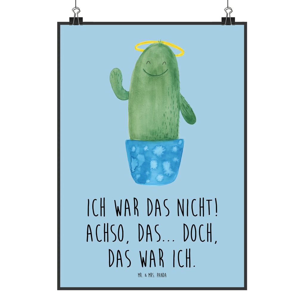 Poster Kaktus Heilig Designposter, wanddeko, grafikposter, Kunstdruck, kunstposter, kunstdruck poster, kunst für die wand, Bild, Wanddeko Bild, Plakat, Wandschmuck, Wanddekoration, Wandbild, drucke, Poster, wanddruck, Wandposter, wandkunst, Mr. & Mrs. Panda Poster, Bild für Wand, Deko Bild, Posterdruck, Kaktus, Kakteen, Bruder, Frech, Schwester, Freundin, Kind, Lustig, Eltern, Schwestern, Heiligenschein, Familie