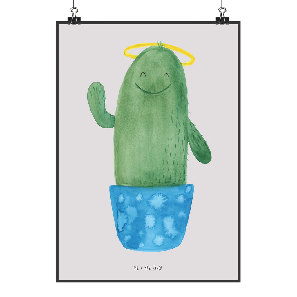 Poster Kaktus Heilig Designposter, wanddeko, grafikposter, Kunstdruck, kunstposter, kunstdruck poster, kunst für die wand, Bild, Wanddeko Bild, Plakat, Wandschmuck, Wanddekoration, Wandbild, drucke, Poster, wanddruck, Wandposter, wandkunst, Mr. & Mrs. Panda Poster, Bild für Wand, Deko Bild, Posterdruck, Kaktus, Kakteen, Bruder, Frech, Schwester, Freundin, Kind, Lustig, Eltern, Schwestern, Heiligenschein, Familie