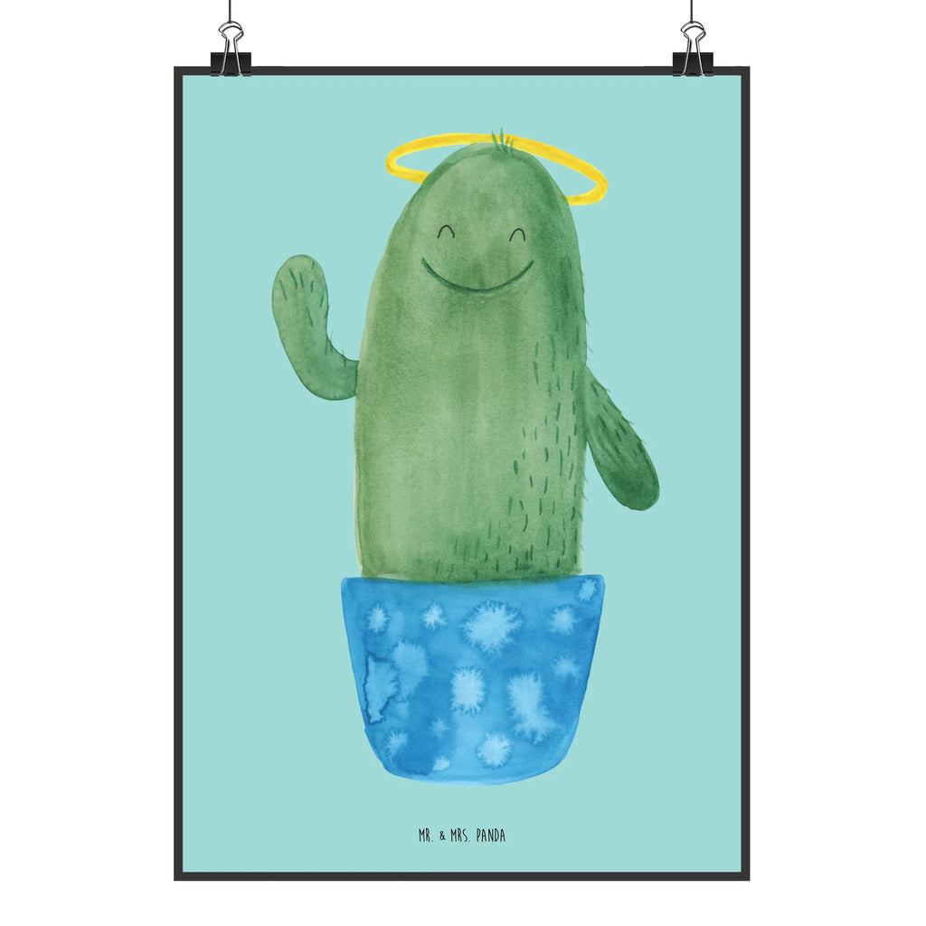 Poster Kaktus Heilig Designposter, wanddeko, grafikposter, Kunstdruck, kunstposter, kunstdruck poster, kunst für die wand, Bild, Wanddeko Bild, Plakat, Wandschmuck, Wanddekoration, Wandbild, drucke, Poster, wanddruck, Wandposter, wandkunst, Mr. & Mrs. Panda Poster, Bild für Wand, Deko Bild, Posterdruck, Kaktus, Kakteen, Bruder, Frech, Schwester, Freundin, Kind, Lustig, Eltern, Schwestern, Heiligenschein, Familie