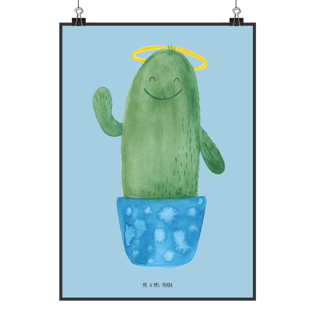 Poster Kaktus Heilig Designposter, wanddeko, grafikposter, Kunstdruck, kunstposter, kunstdruck poster, kunst für die wand, Bild, Wanddeko Bild, Plakat, Wandschmuck, Wanddekoration, Wandbild, drucke, Poster, wanddruck, Wandposter, wandkunst, Mr. & Mrs. Panda Poster, Bild für Wand, Deko Bild, Posterdruck, Kaktus, Kakteen, Bruder, Frech, Schwester, Freundin, Kind, Lustig, Eltern, Schwestern, Heiligenschein, Familie