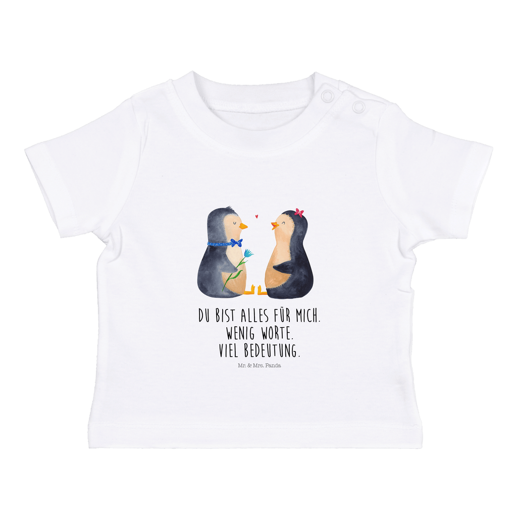 Organic Baby Shirt Pinguin Pärchen Baby T-Shirt, Jungen Baby T-Shirt, Mädchen Baby T-Shirt, Shirt, Pinguin, Pinguine, Liebe, Liebespaar, Liebesbeweis, Liebesgeschenk, Verlobung, Jahrestag, Hochzeitstag, Hochzeit, Hochzeitsgeschenk, große Liebe, Traumpaar