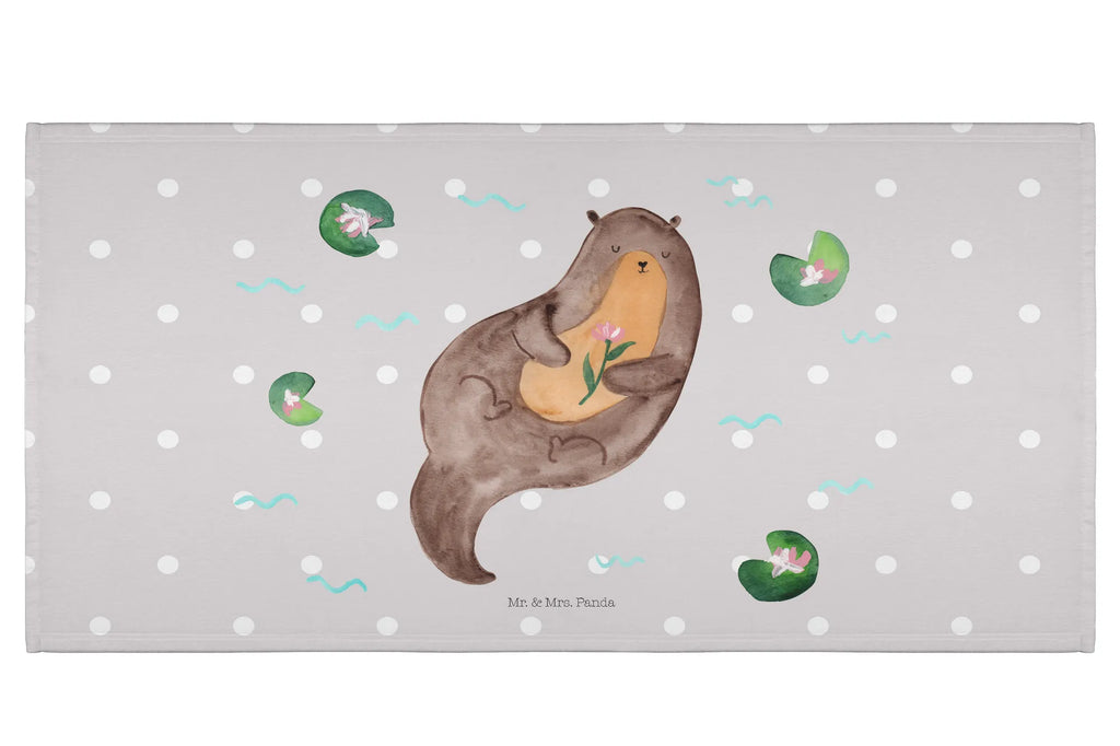 Hand towel otter Water Lily bath towel, big, children, baby, bathroom, Towel, towels, otter, marten, sea otter, European otter, water mammal, aquatic animal, baby otter, predator, water, otter gifts, animal lover, gift ideas for animal lovers, animal, mammal, water animal, gifts for people in love
