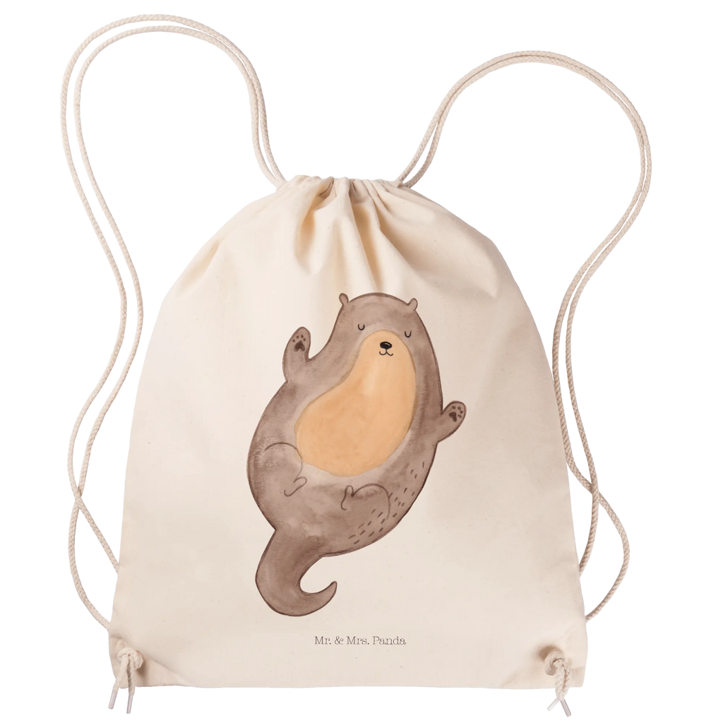Drawstring bag otter Embrace sports bag, jute bag, gym bag, carrier bag, bag, hipster, otter, marten, sea otter, European otter, water mammal, aquatic animal, baby otter, predator, water, otter gifts, animal lover, gift ideas for animal lovers, animal, mammal, water animal, gifts for people in love, Otter Sea Otter Lake Otter