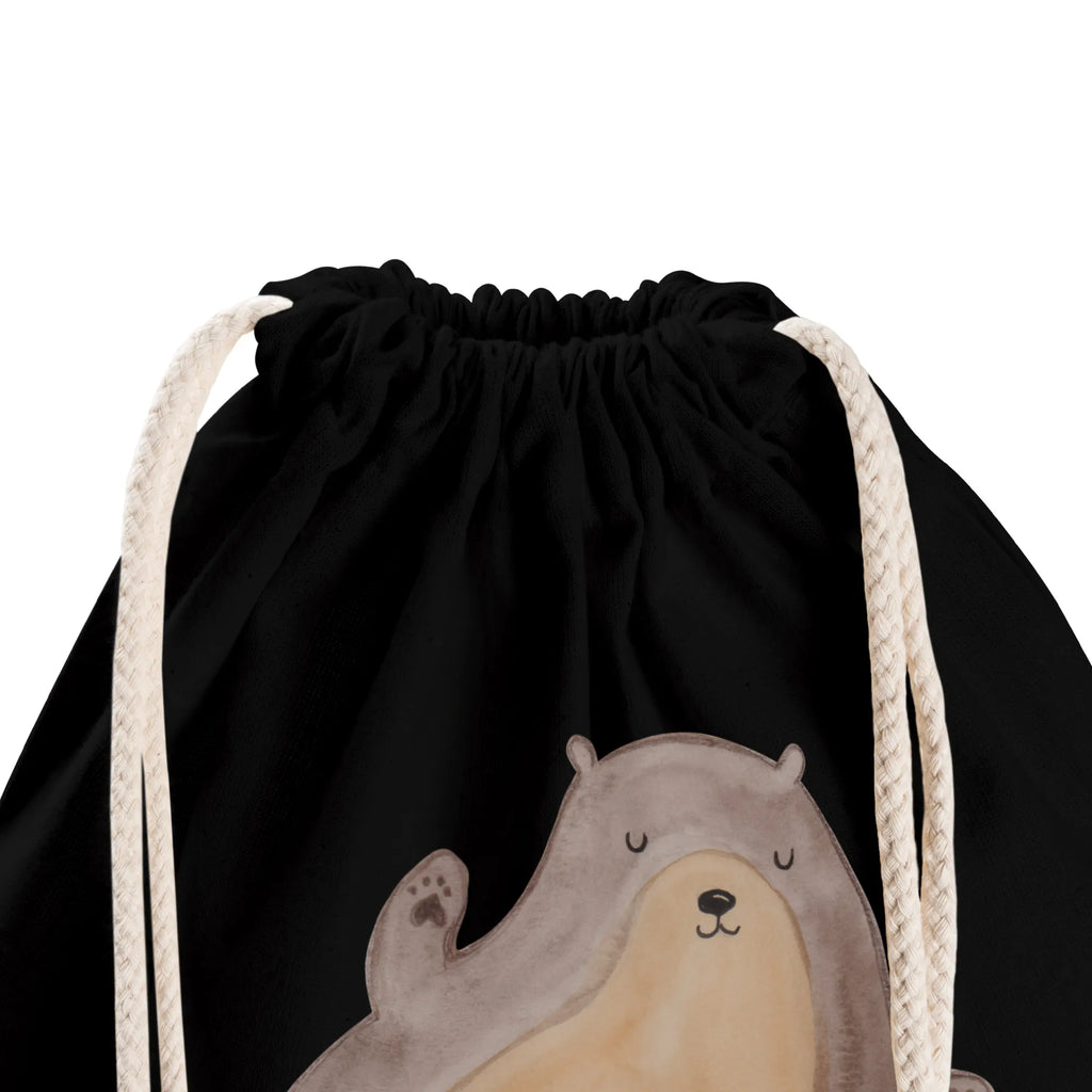 Drawstring bag otter Embrace sports bag, jute bag, gym bag, carrier bag, bag, hipster, otter, marten, sea otter, European otter, water mammal, aquatic animal, baby otter, predator, water, otter gifts, animal lover, gift ideas for animal lovers, animal, mammal, water animal, gifts for people in love, Otter Sea Otter Lake Otter