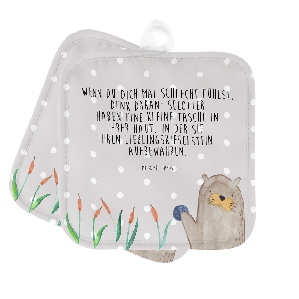 Pot holder otter Stone kitchen, set, oven cloth set, cooking, baking, gloves, potholders, oven mitts, oven glove, otter, marten, sea otter, European otter, water mammal, aquatic animal, baby otter, predator, water, otter gifts, animal lover, gift ideas for animal lovers, animal, mammal, water animal, gifts for people in love, Otter Sea Otter Lake Otter