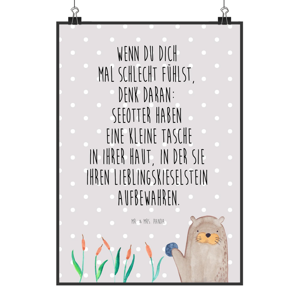 Poster otter Stone Kinderposter, Wanddeko Bild, Wandposter, Wanddekoration, Küchenposter, Mr. & Mrs. Panda Poster, Posterdruck, Designposter, Wanddeko, Bild, Poster, Handgemaltes Poster, Raumdekoration, Kunstdruck, Otter, Fischotter, Seeotter, Otter Seeotter See Otter