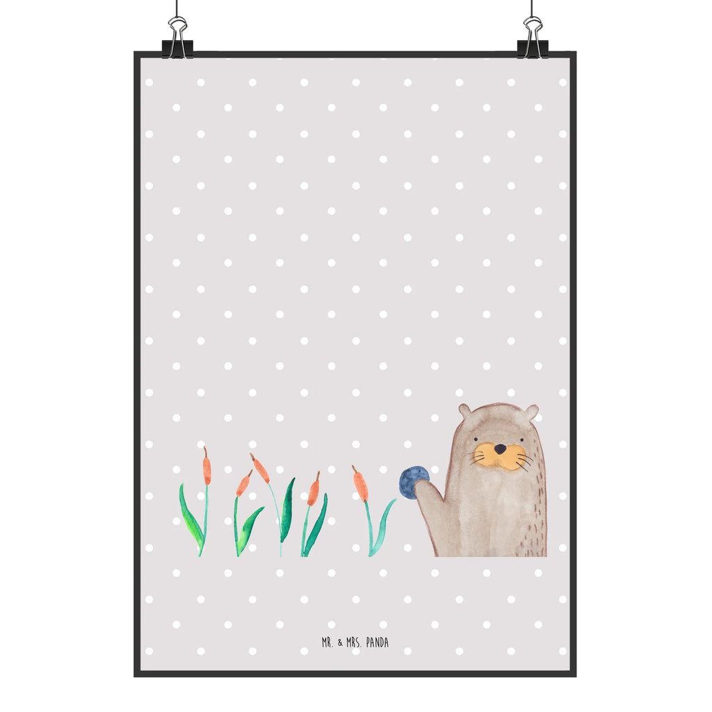 Poster otter Stone Kinderposter, Wanddeko Bild, Wandposter, Wanddekoration, Küchenposter, Mr. & Mrs. Panda Poster, Posterdruck, Designposter, Wanddeko, Bild, Poster, Handgemaltes Poster, Raumdekoration, Kunstdruck, Otter, Fischotter, Seeotter, Otter Seeotter See Otter