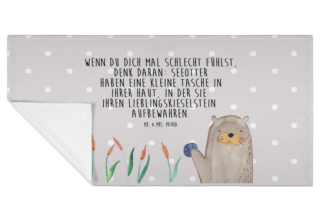 Hand towel otter Stone bathroom, big, bath towel, Towel, children, baby, towels, otter, marten, sea otter, European otter, water mammal, aquatic animal, baby otter, predator, water, otter gifts, animal lover, gift ideas for animal lovers, animal, mammal, water animal, gifts for people in love, Otter Sea Otter Lake Otter