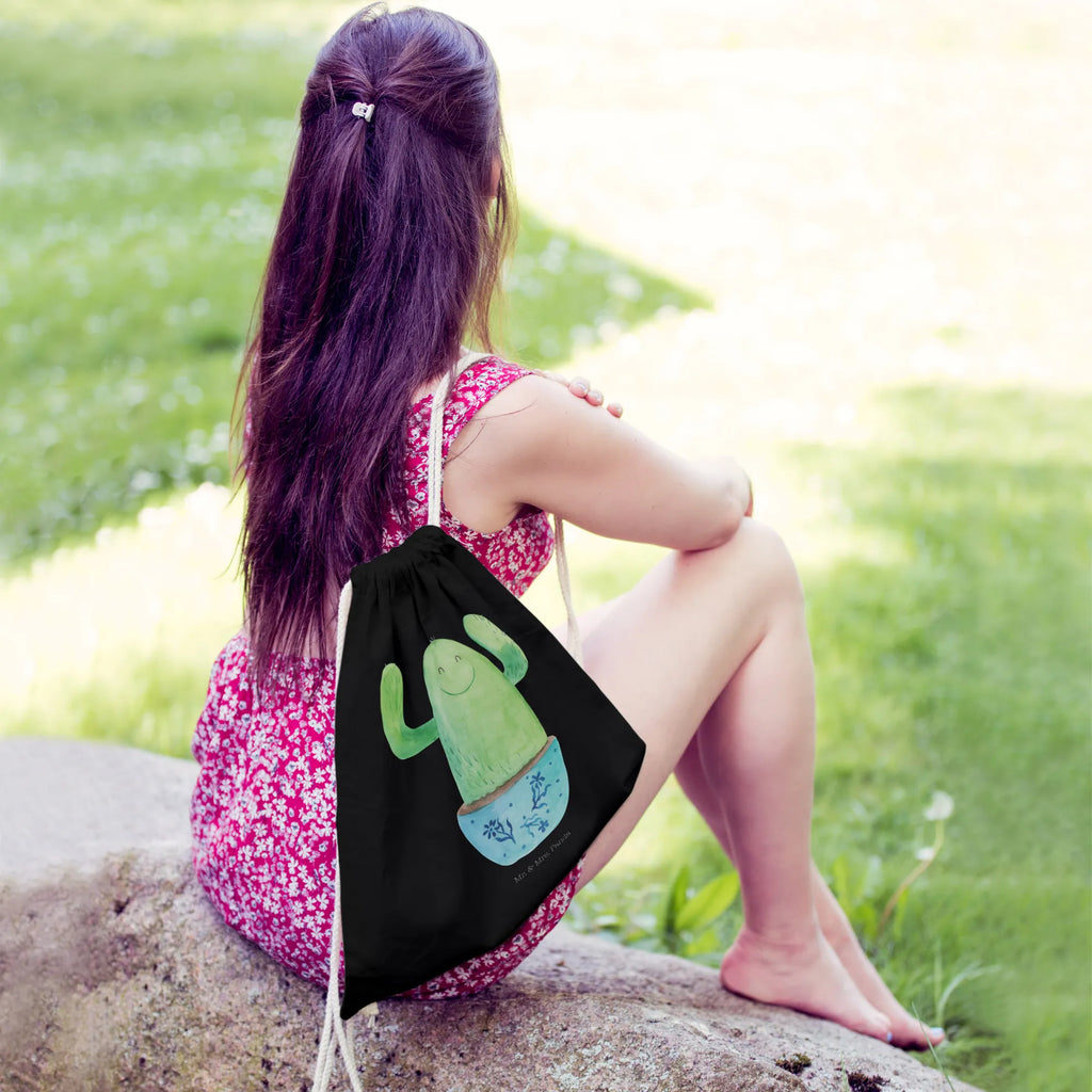 Drawstring bag cactus happy sports bag, jute bag, bag, gym bag, carrier bag, hipster, cactus, cactuses, plants, cactus plant, small green cactus, office life, mother, child protection, family, saying, friend, new start, colleague, education, office, cacti, motivation, funny