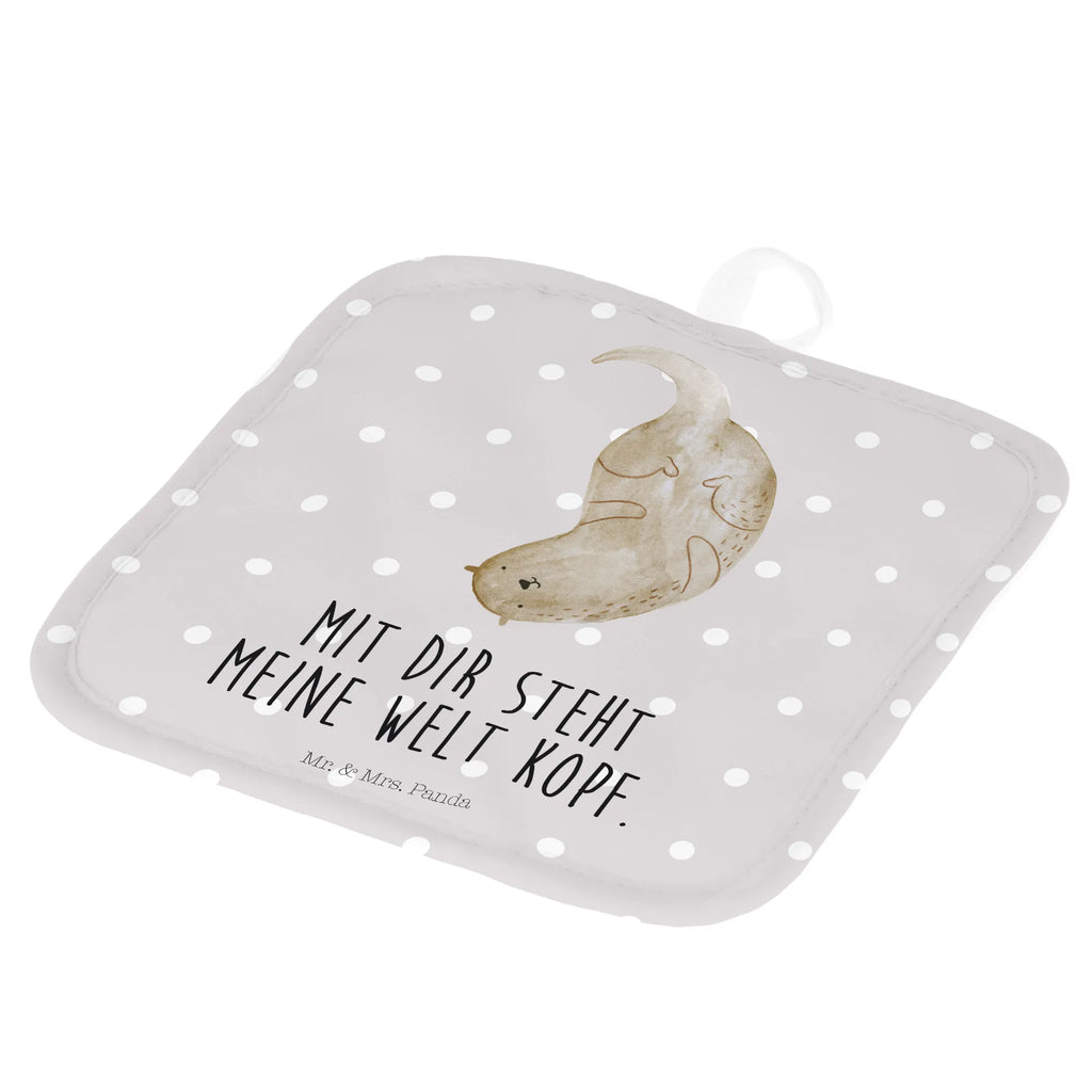 2er Set Topflappen  Otter Kopfüber Topflappenset, Topflappen 2er Set, Topfhandschuhe, Topfuntersetzer, Topflappen Set, Topflappen, 2er Set Topflappen, topfhalter, Otter, Fischotter, Seeotter, Otter Seeotter See Otter