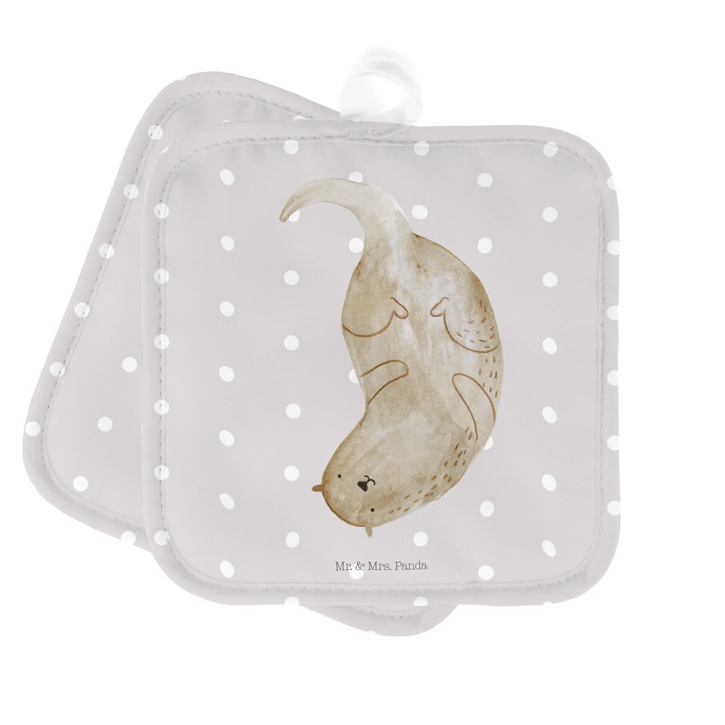 2er Set Topflappen  Otter Kopfüber Topflappenset, Topflappen 2er Set, Topfhandschuhe, Topfuntersetzer, Topflappen Set, Topflappen, 2er Set Topflappen, topfhalter, Otter, Fischotter, Seeotter, Otter Seeotter See Otter