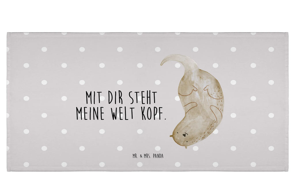 Hand towel otter upside down children, baby, big, bath towel, towels, Towel, bathroom, otter, marten, sea otter, European otter, water mammal, aquatic animal, baby otter, predator, water, otter gifts, animal lover, gift ideas for animal lovers, animal, mammal, water animal, gifts for people in love, Otter Sea Otter Lake Otter