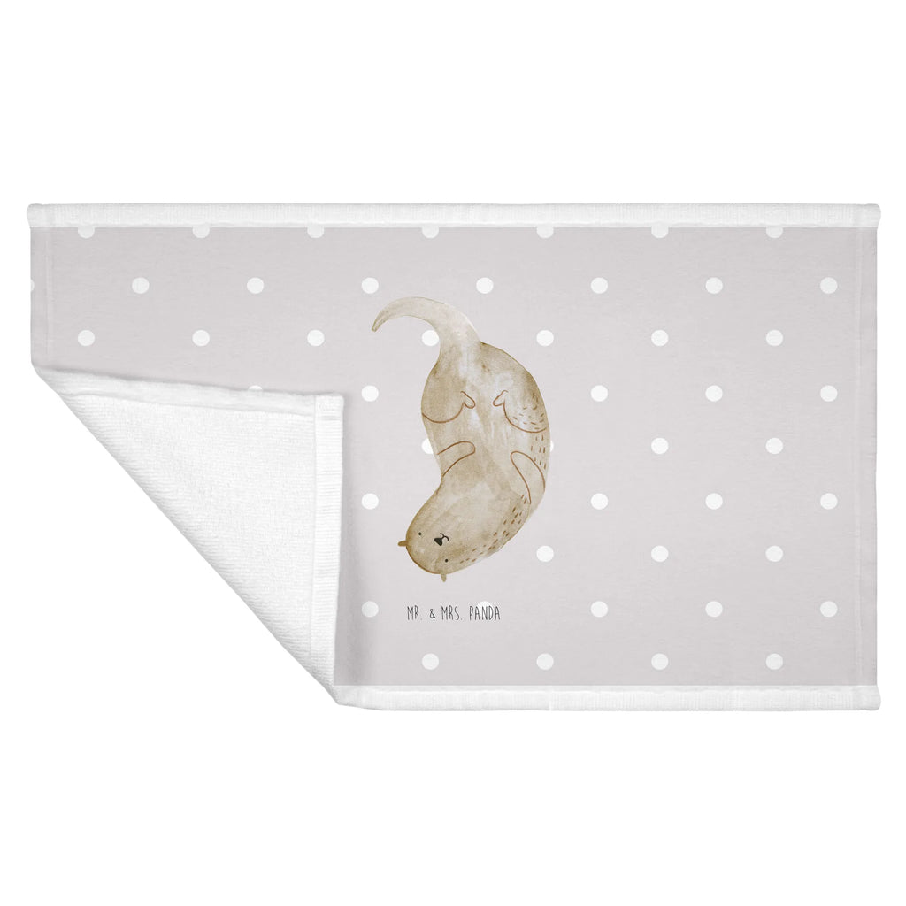 Hand towel otter upside down children, baby, big, bath towel, towels, Towel, bathroom, otter, marten, sea otter, European otter, water mammal, aquatic animal, baby otter, predator, water, otter gifts, animal lover, gift ideas for animal lovers, animal, mammal, water animal, gifts for people in love, Otter Sea Otter Lake Otter