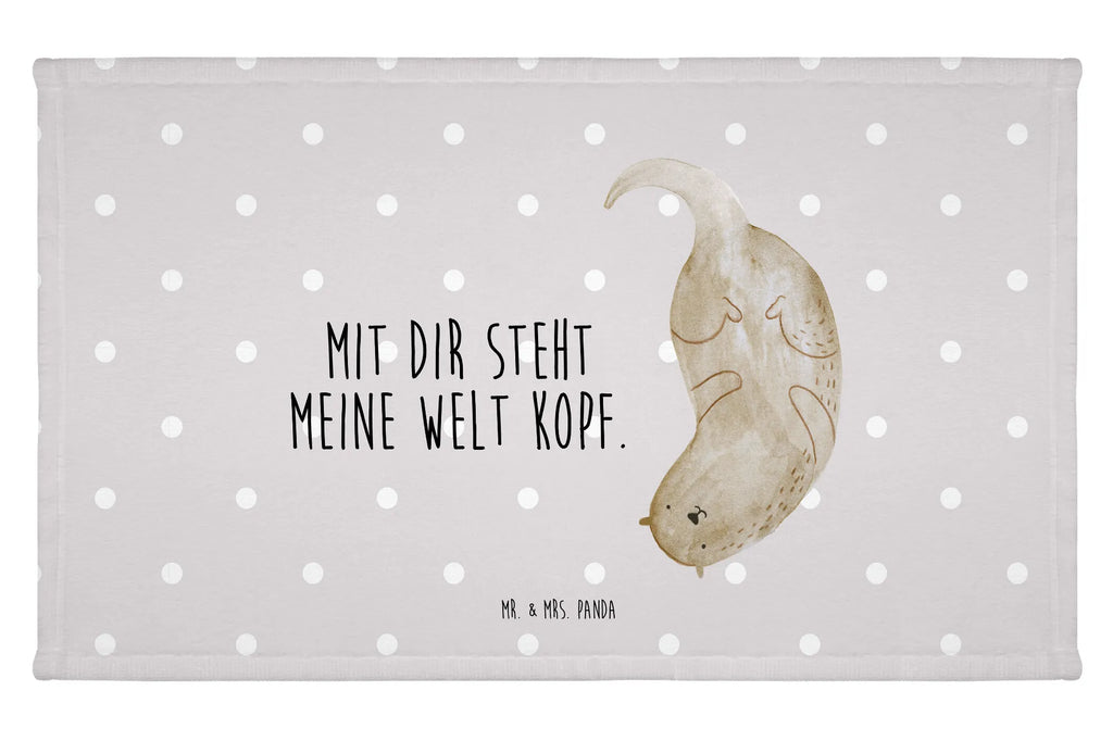 Hand towel otter upside down children, baby, big, bath towel, towels, Towel, bathroom, otter, marten, sea otter, European otter, water mammal, aquatic animal, baby otter, predator, water, otter gifts, animal lover, gift ideas for animal lovers, animal, mammal, water animal, gifts for people in love, Otter Sea Otter Lake Otter