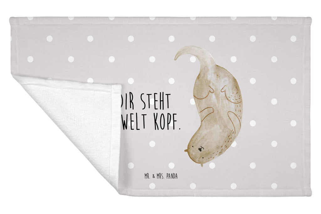 Hand towel otter upside down children, baby, big, bath towel, towels, Towel, bathroom, otter, marten, sea otter, European otter, water mammal, aquatic animal, baby otter, predator, water, otter gifts, animal lover, gift ideas for animal lovers, animal, mammal, water animal, gifts for people in love, Otter Sea Otter Lake Otter
