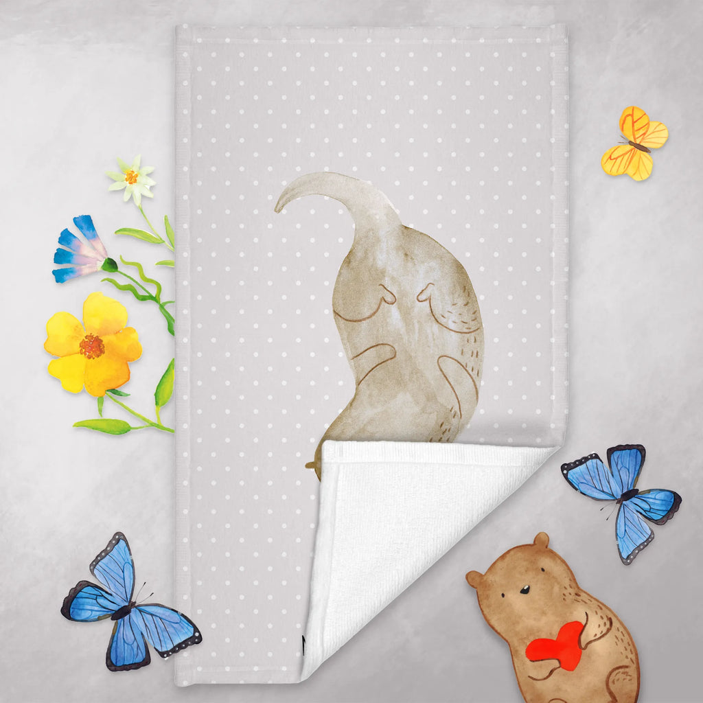 Hand towel otter upside down children, baby, big, bath towel, towels, Towel, bathroom, otter, marten, sea otter, European otter, water mammal, aquatic animal, baby otter, predator, water, otter gifts, animal lover, gift ideas for animal lovers, animal, mammal, water animal, gifts for people in love, Otter Sea Otter Lake Otter