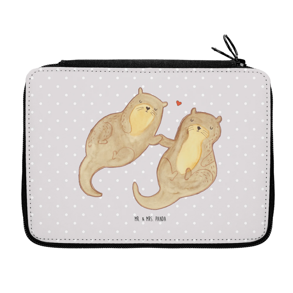 Federmappe Otter Hände halten Geschenk, Federmappe, Stiftetasche, Stifte Etui, Stifterolle, Federmäppchen, Kind, Federmäppchen bedruckt, Büro Stifte Etui, Einschulung, Schülerin, Bestückte Federmappe, Grundschule, Kinder Federmappe, Federmappe Einschulung, Schüler, Motiv, Schule, Otter, Fischotter, Seeotter, Otter Seeotter See Otter