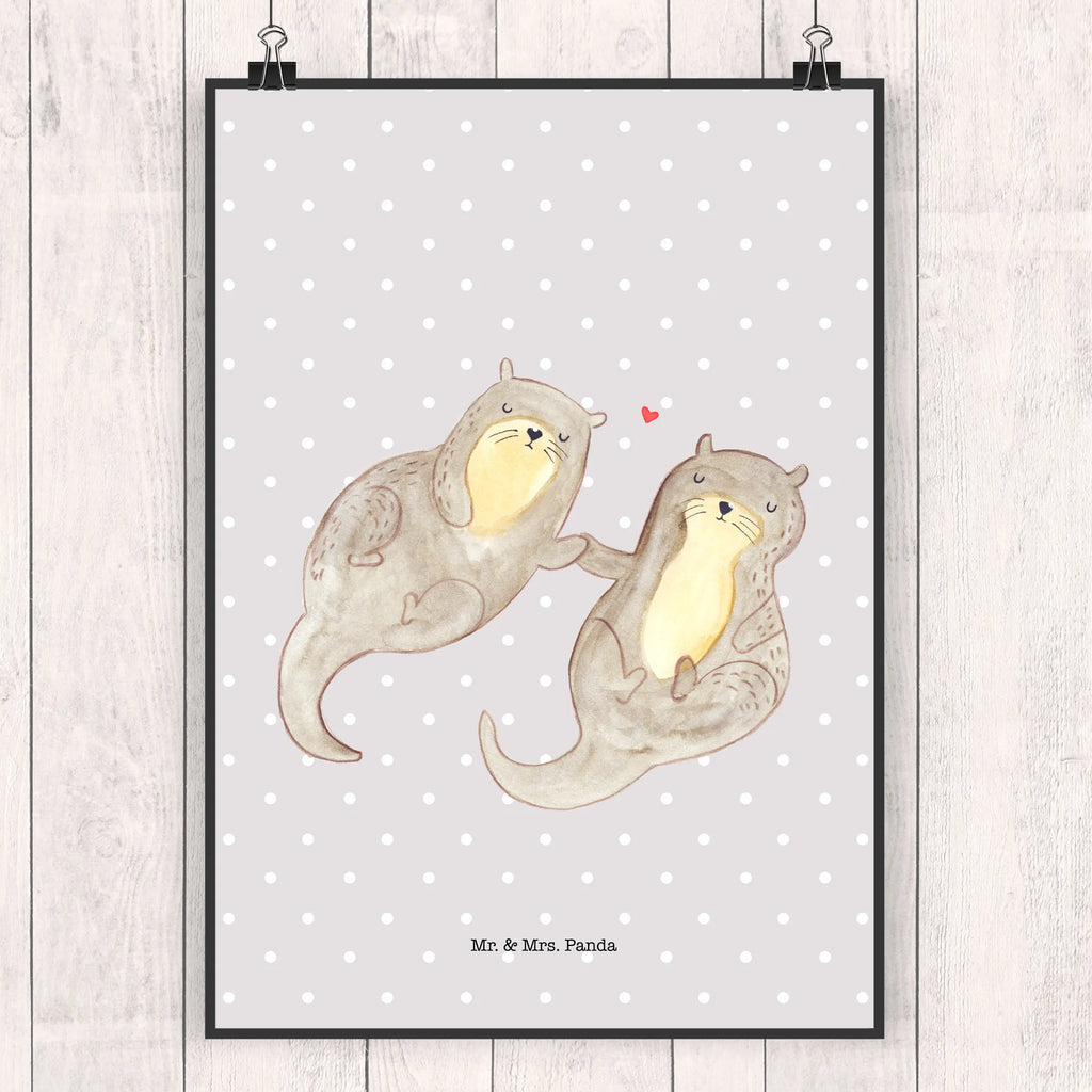 Poster otter holding hands wanddeko, kunstdruck poster, Designposter, Wandschmuck, Wanddekoration, kunstposter, Posterdruck, wandkunst, Bild, kunst für die wand, Wanddeko Bild, Wandposter, grafikposter, wanddruck, Deko Bild, Plakat, Poster, Bild für Wand, drucke, Wandbild, Mr. & Mrs. Panda Poster, Kunstdruck, Seeotter, Fischotter, Otter, Otter Seeotter See Otter