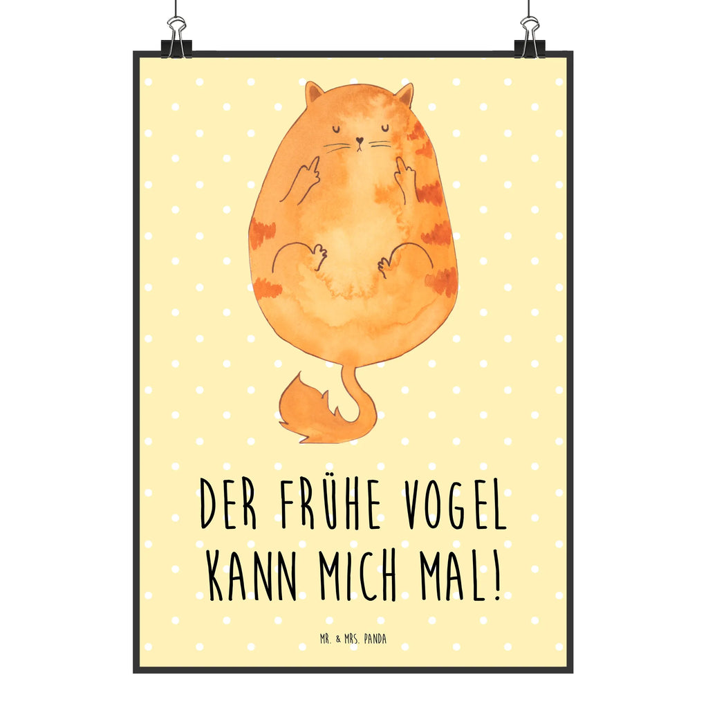 Poster Cat Early riser Kunstdruck, Wanddeko, Bild, Wanddekoration, Poster, Mr. & Mrs. Panda Poster, Designposter, Kinderposter, Küchenposter, Handgemaltes Poster, Wanddeko Bild, Raumdekoration, Wandposter, Posterdruck, Katze, Katzenmotiv, Katzenfan, Katzendeko, Katzenfreund, Katzenliebhaber, Katzenprodukte, Katzenartikel, Katzenaccessoires, Katzensouvenirs, Katzenliebhaberprodukte, Katzenmotive, Der frühe Vogel kann mich mal, Katzen, Kater, Frühaufsteher, Kaffee, Morgenmuffel, Mietze