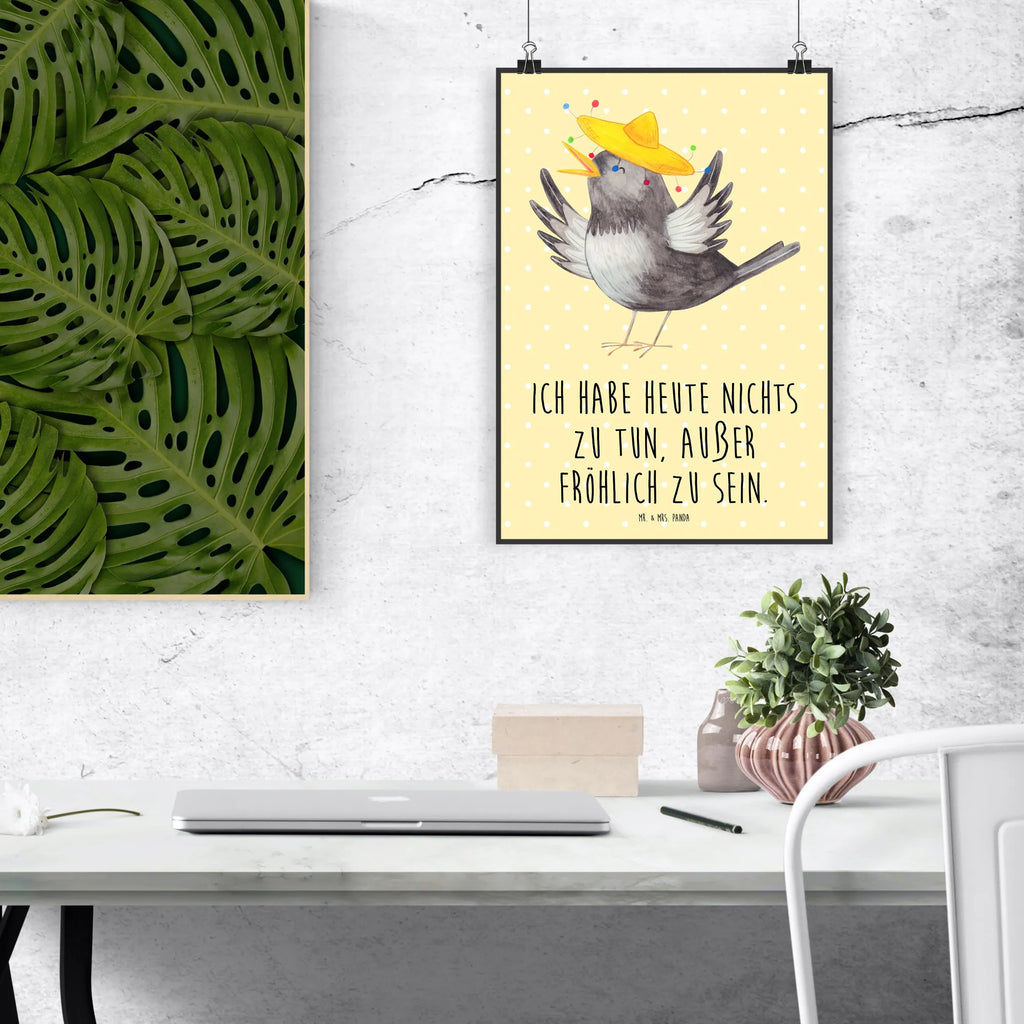 Plakat kruk Sombrero Bild, Poster, Wandschmuck, Wandbild, Design Poster, Wanddeko Bild, wanddruck, Deko Poster, Plakat, grafikposter, kunstdruck poster, Wandposter, kunstposter, wanddeko, wandkunst, Designposter, Panda Poster, Wanddekoration, Posterdruck, Mr. & Mrs. Panda Poster, typografie poster, Kunstdruck, drucke, Deko Bild, Tiermotive, Gute Laune, Lustige Sprüche, Tiere, Motivation, Froh, glücklich sein, Vögel, Glück Spruch, Elster, Spruch Positiv, Fröhlich sein, Rabe, Vogel