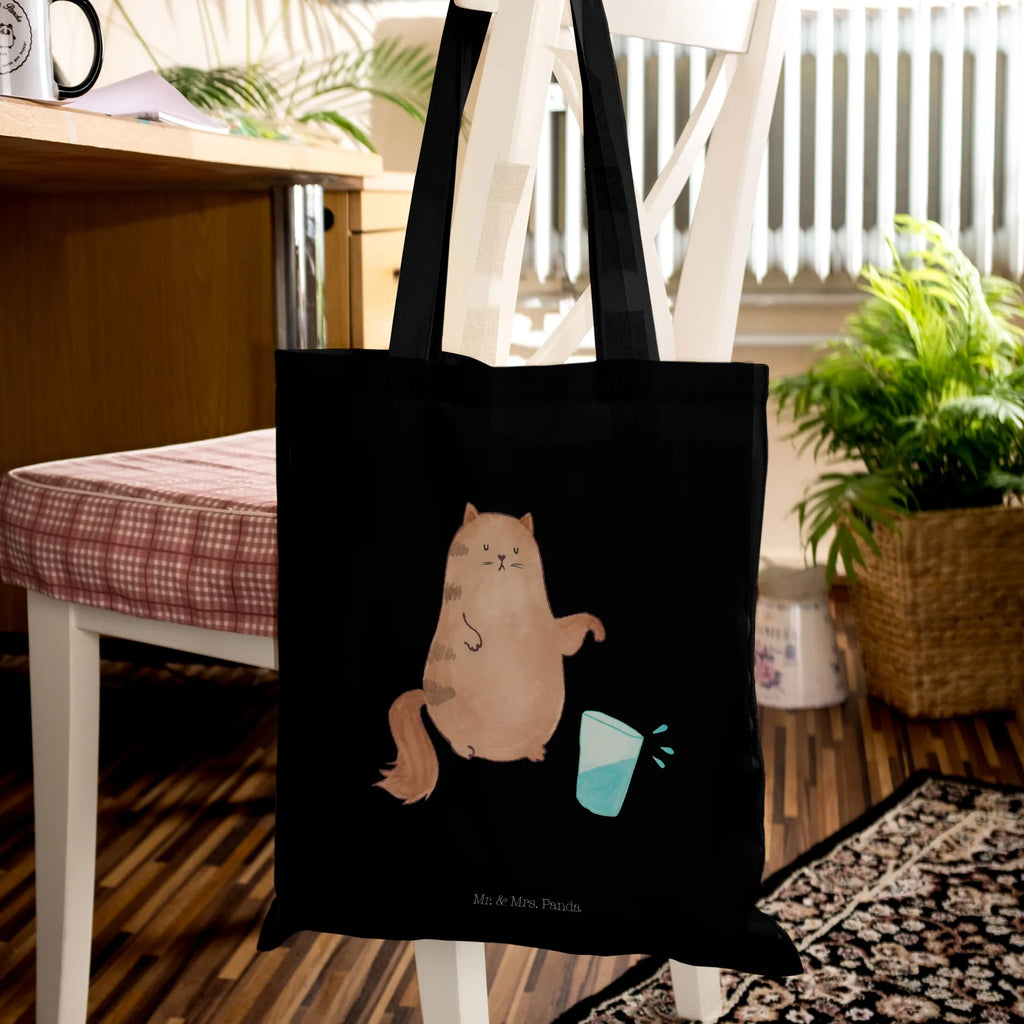 Tragetasche Katze Wasserglas Beuteltasche, Laptoptasche, Badetasche, Einkaufstasche, Tasche, Tragetasche, Umhängetasche, Jutetasche, Einkaufstüte, Strandtasche, Schultertasche, Stoffbeutel, Beutel, Jutebeutel, Stofftasche, Shopper, Katze, Katzenmotiv, Katzenfan, Katzendeko, Katzenfreund, Katzenliebhaber, Katzenprodukte, Katzenartikel, Katzenaccessoires, Katzensouvenirs, Katzenliebhaberprodukte, Katzenmotive, Katzen, Glas, Cat, Wasser, Katzenbesitzerin, Katzenhalter, Mietze, Kater, Haustier, Cats