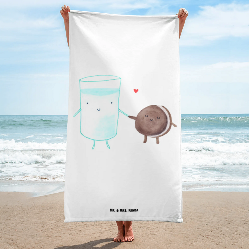 XL bath towel milk biscuit large beach towel, extra large swim towel, XL bath towel, oversized towel, spa towel, luxury bath sheet, small animals, cute, funny, cute animal motives, hand drawn, small world, funny sayings, good mood, happy, gifts, gift ideas, special gifts, animal lover, card, cookie, romantic, coffee, milk, biscuit, motif sweet, Milk, cookies, perfect couple, invitation breakfast