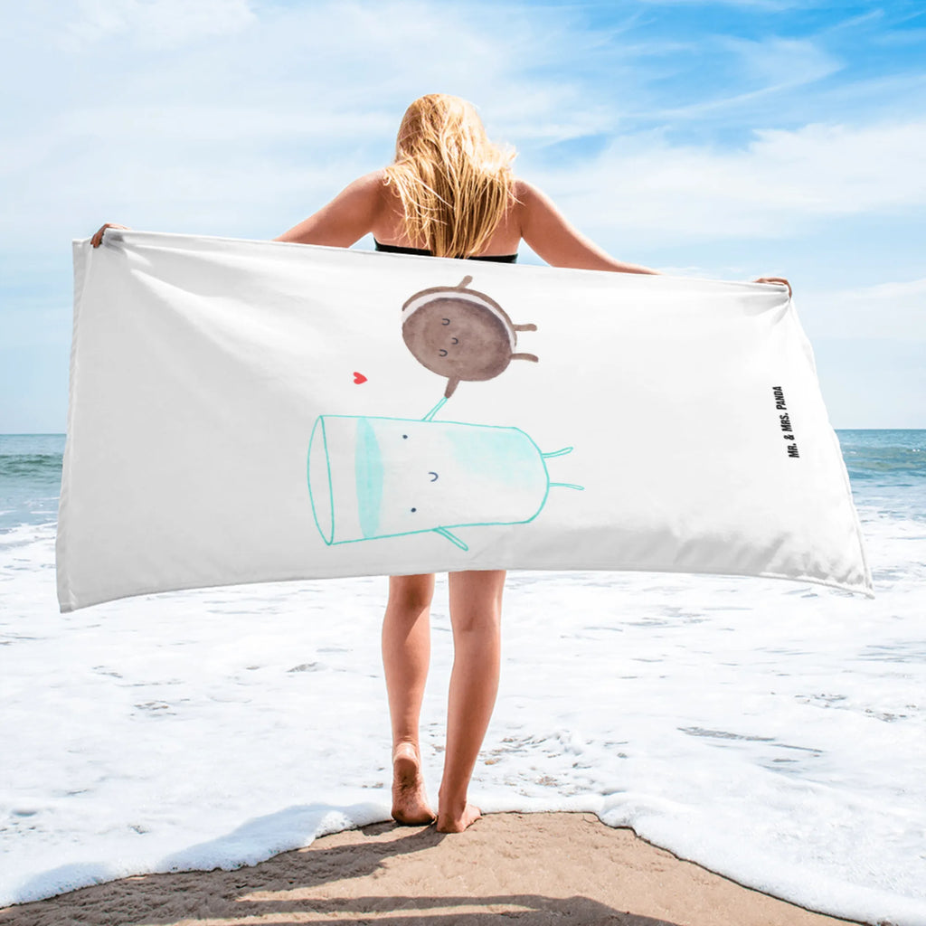 XL bath towel milk biscuit large beach towel, extra large swim towel, XL bath towel, oversized towel, spa towel, luxury bath sheet, small animals, cute, funny, cute animal motives, hand drawn, small world, funny sayings, good mood, happy, gifts, gift ideas, special gifts, animal lover, card, cookie, romantic, coffee, milk, biscuit, motif sweet, Milk, cookies, perfect couple, invitation breakfast
