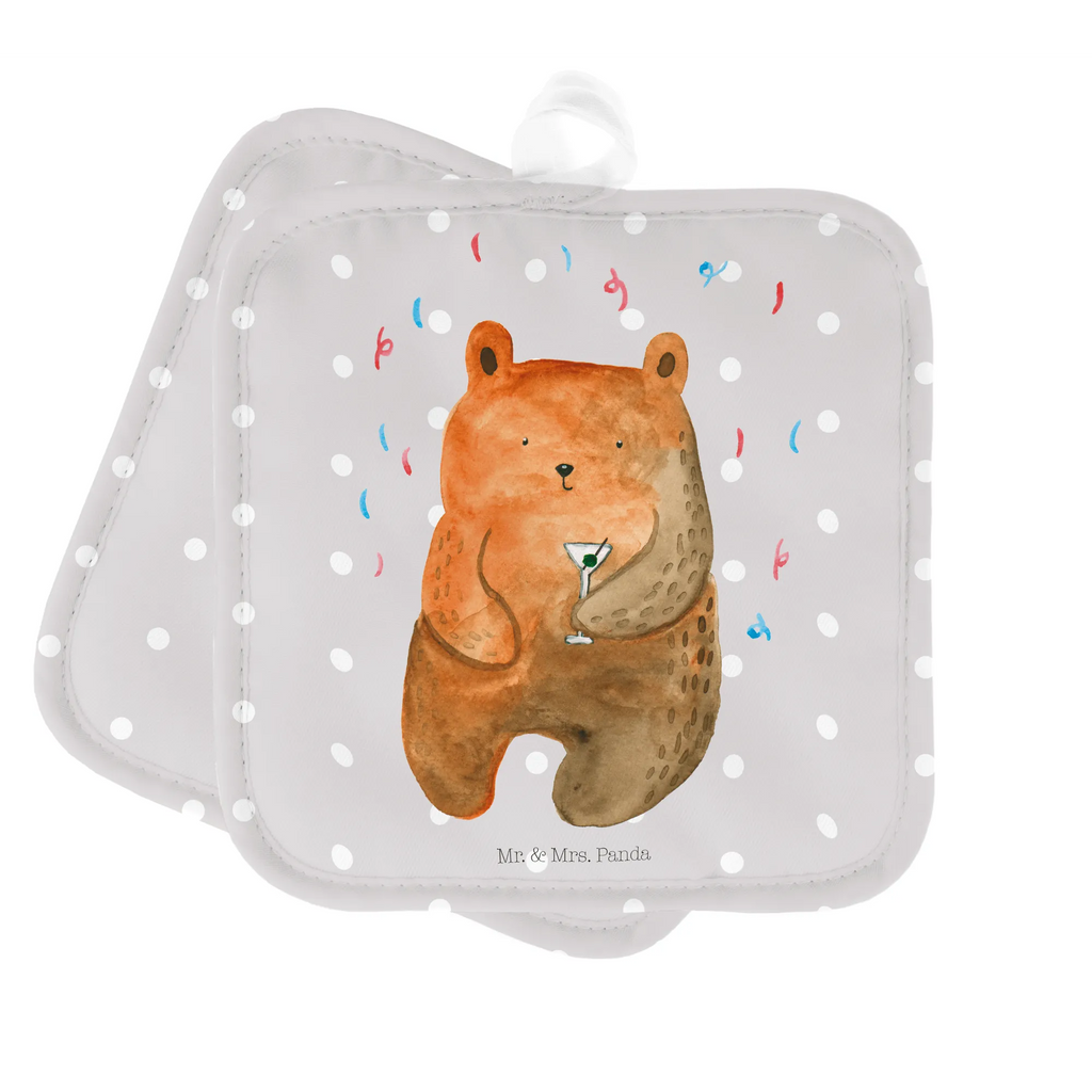 2er Set Topflappen  Bär Party Topflappenset, Topflappen Set, Topflappen 2er Set, Topflappen, 2er Set Topflappen, topfhalter, Topfuntersetzer, Topfhandschuhe, Bär, Teddy, Teddybär, Lustig, Geschenk, Abfeiern, Mitbringsel, Party, Geburtstag, Geburtstagsgeschenk, Feiern, Gute Laune