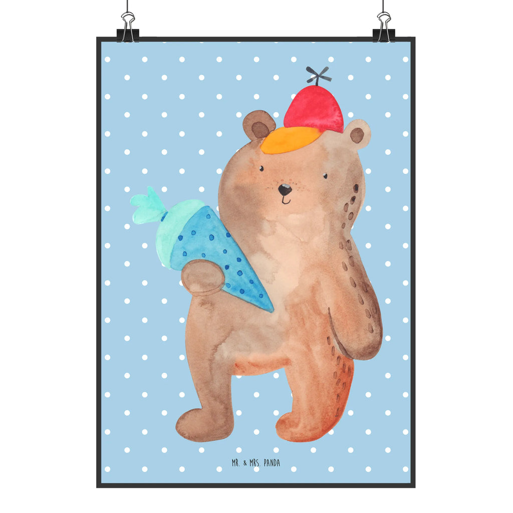 Plakat Niedźwiedź Torebka szkolna Bild für Wand, wanddruck, drucke, Mr. & Mrs. Panda Poster, Designposter, wanddeko, wandkunst, Plakat, Deko Bild, grafikposter, Kunstdruck, Wanddekoration, Posterdruck, kunstdruck poster, Wandbild, Wanddeko Bild, Bild, Wandposter, kunstposter, kunst für die wand, Poster, Wandschmuck, Teddybär, Bär, Teddy, Grundschule, Schulbeginn, Einschulung Geschenk, Schule Geschenk, Bär Motiv, Schultüte, Schulanfang, Erster Schultag Geschenk