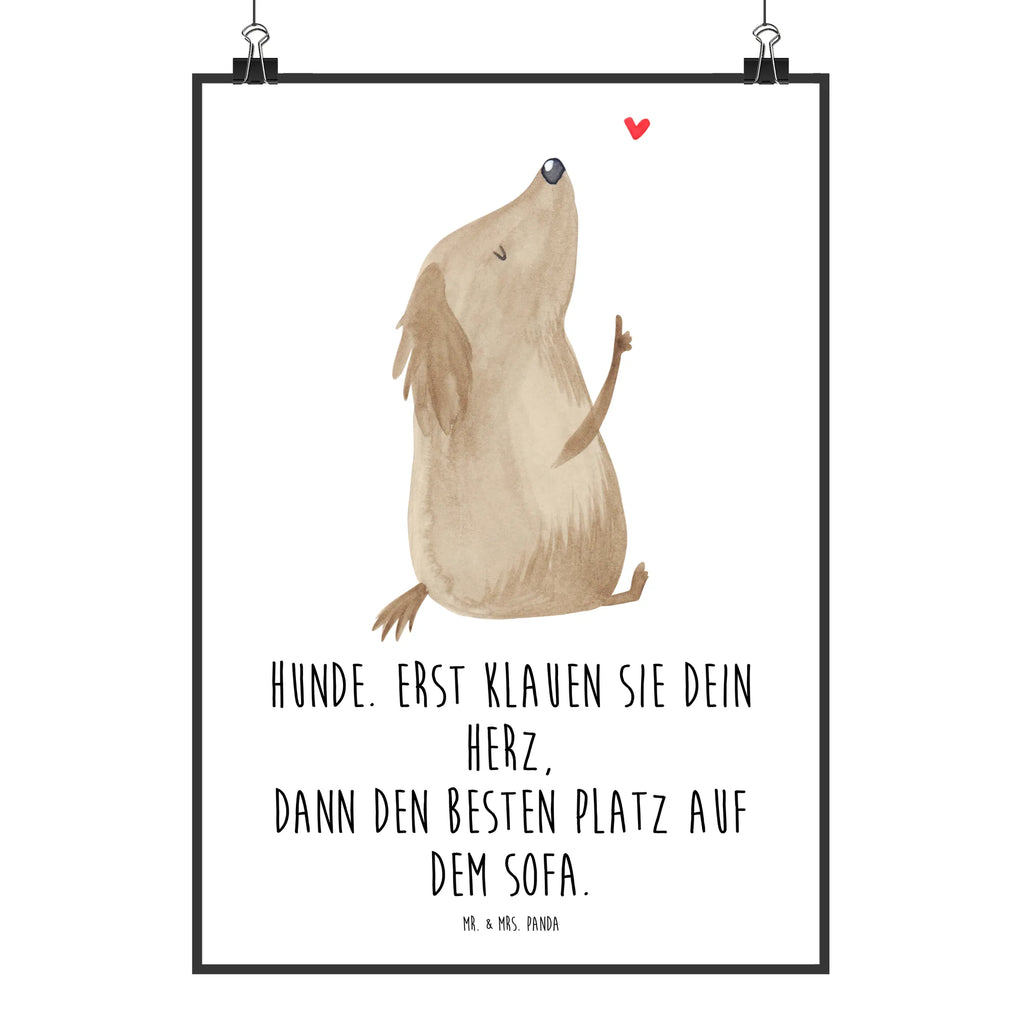 Poster Dog Love Posterdruck, Bild, Raumdekoration, Wanddeko Bild, Wandposter, Küchenposter, Mr. & Mrs. Panda Poster, Kinderposter, Designposter, Wanddekoration, Wanddeko, Handgemaltes Poster, Poster, Kunstdruck, Hund, Hundemotiv, Haustier, Hunderasse, Tierliebhaber, Hundebesitzer, Sprüche, Frauchen, Hundeglück, Hundeliebe, Liebe, Hunde