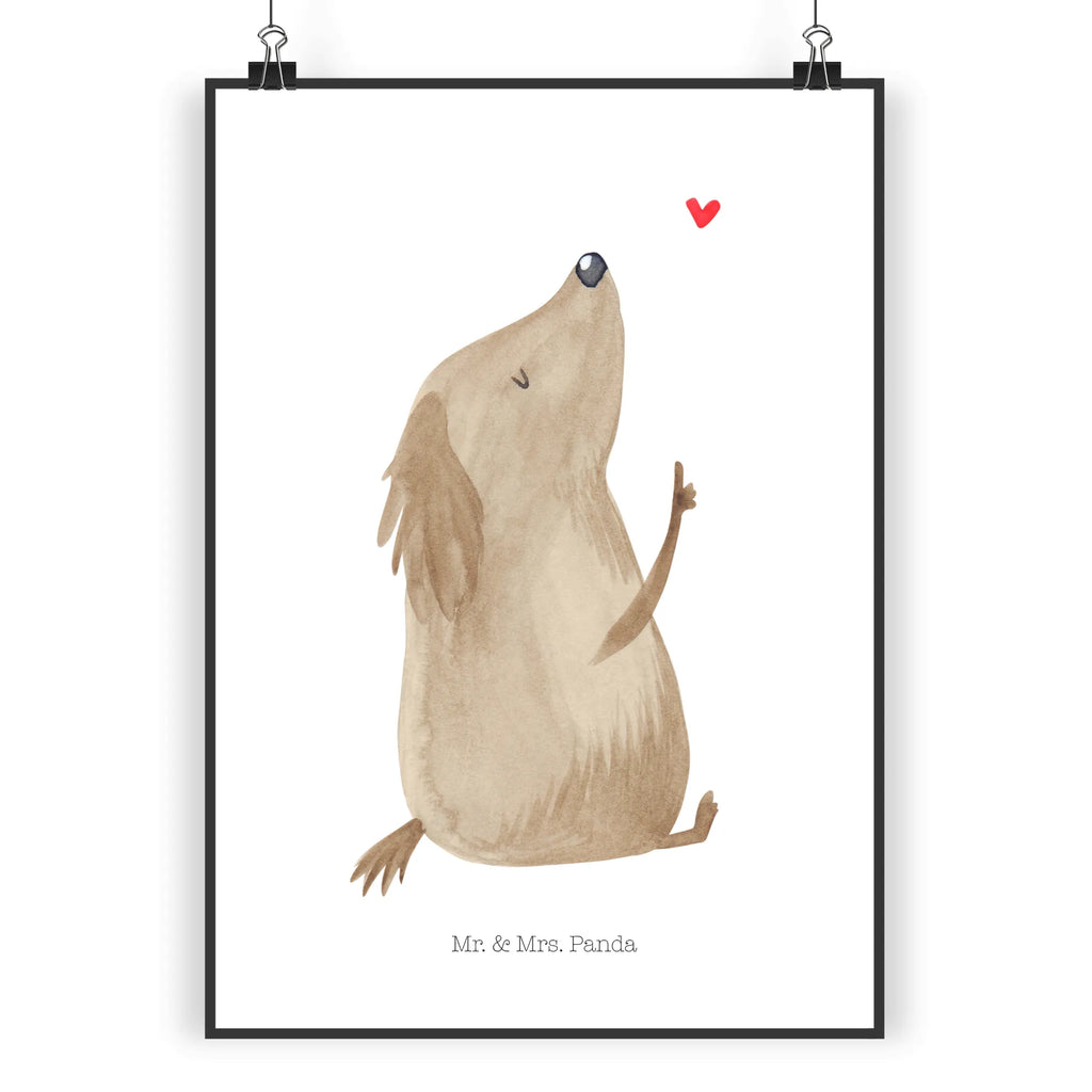 Poster Dog Love Posterdruck, Bild, Raumdekoration, Wanddeko Bild, Wandposter, Küchenposter, Mr. & Mrs. Panda Poster, Kinderposter, Designposter, Wanddekoration, Wanddeko, Handgemaltes Poster, Poster, Kunstdruck, Hund, Hundemotiv, Haustier, Hunderasse, Tierliebhaber, Hundebesitzer, Sprüche, Frauchen, Hundeglück, Hundeliebe, Liebe, Hunde