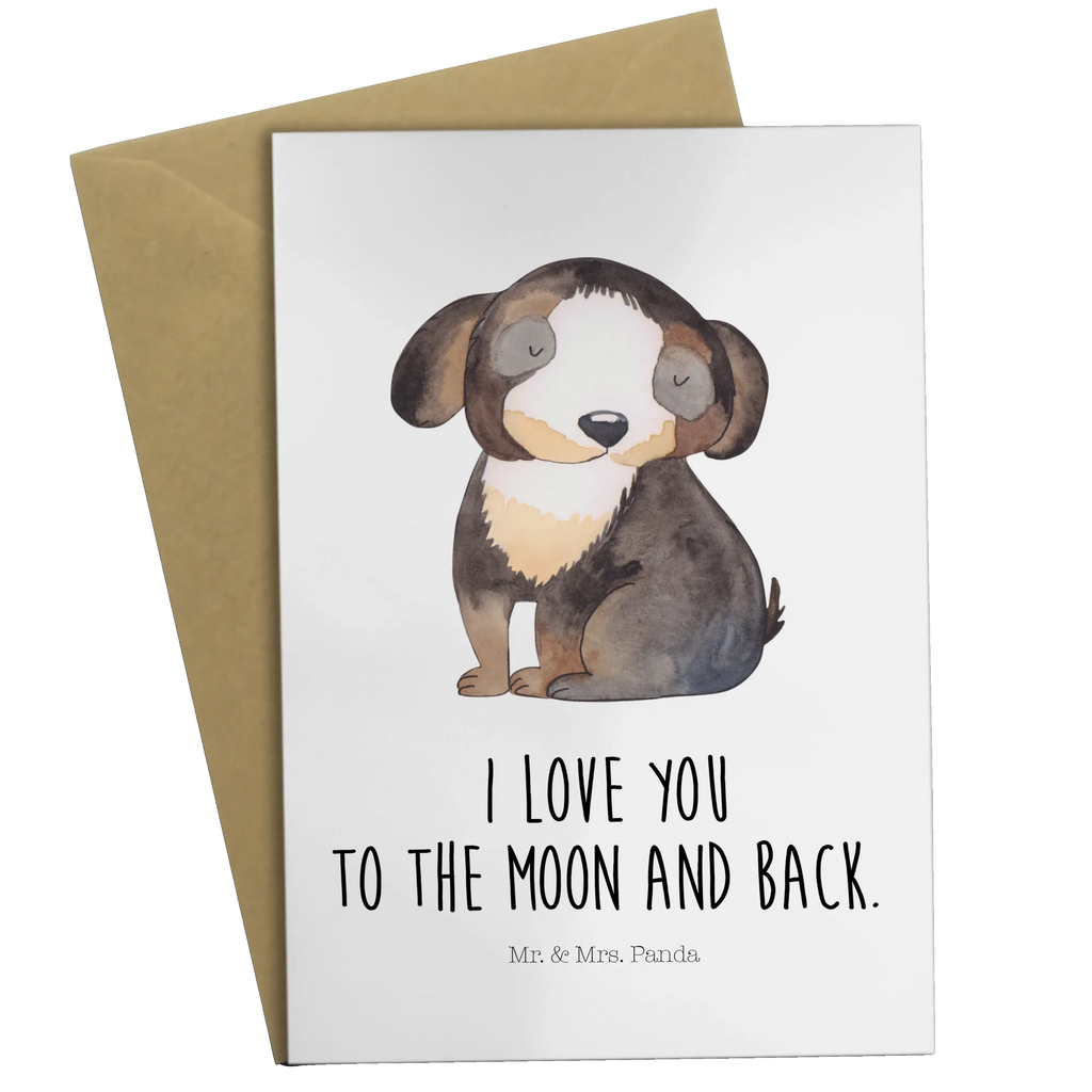 Grußkarte Hund entspannt Geburtstagskarte, Einladungskarte, Karte, Glückwunschkarte, Ansichtskarten, Grußkarte, Hochzeitskarte, Klappkarte, Hund, Hundemotiv, Haustier, Hunderasse, Tierliebhaber, Hundebesitzer, Sprüche, schwarzer Hund, Liebe, Hundeglück, Hundeliebe