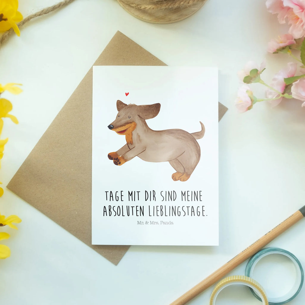 Greetings card Dog dachshund Einladungskarte, Klappkarte, Glückwunschkarte, Karte, Hochzeitskarte, Geburtstagskarte, Grußkarte, Ansichtskarten, Hund, Hundemotiv, Haustier, Hunderasse, Tierliebhaber, Hundebesitzer, Sprüche, Dachshund, Hunde, Dackel, happy dog