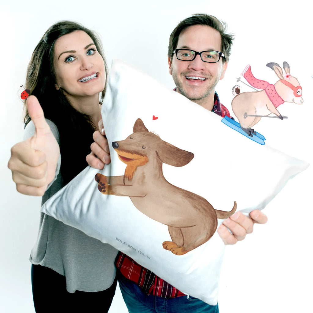 40x40 poduszka pies Jamnik Pies, motyw psa, zwierzę domowe, rasa psa, miłośnik zwierząt, właściciel psa, powiedzenia