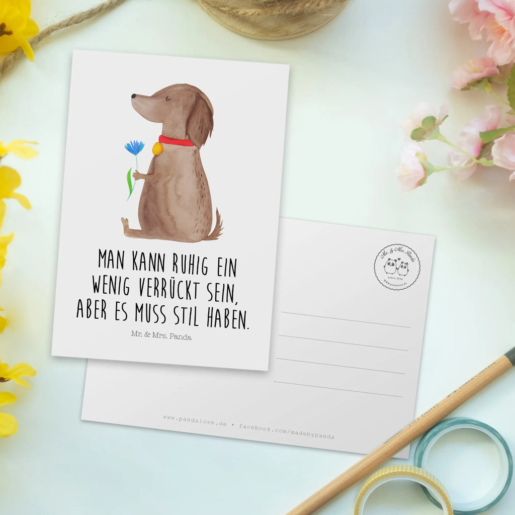Postcard Dog flower einzelkarte, Motivkarte, Postkarte, Ansichtskarte, Designkarte, Grußkarte, Ansichtskarten, Kunstkarten, Postkarten, bildkarte, spruchkarte, Fotokarte, kunstkarte, Haustier, Hundemotiv, Tierliebhaber, Hunderasse, Hund, Hundebesitzer, Sprüche, Frauchen, Hundeliebe, Hunde