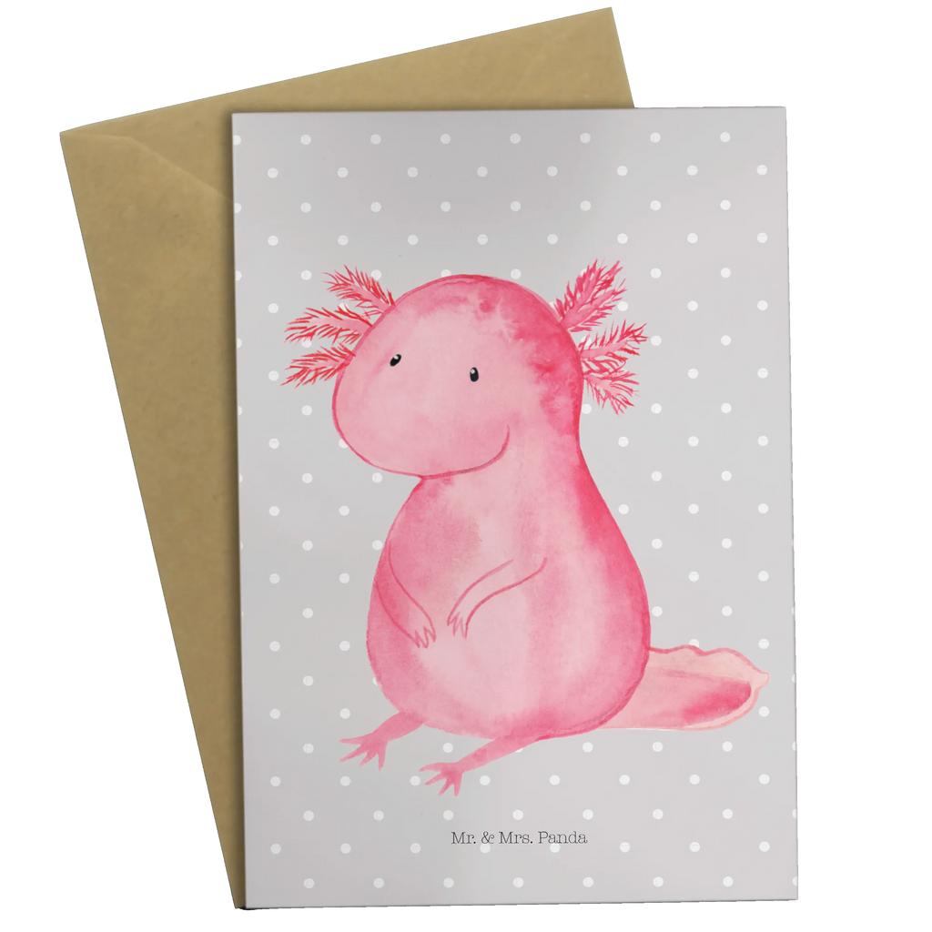 Greetings card axolotl zero Grußkarte, Glückwunschkarte, Karte, Ansichtskarten, Hochzeitskarte, Geburtstagskarte, Einladungskarte, Klappkarte, Axolotl, Molch, Freundin, Lebensstil, Liebe, zufrieden, Axolot, Weisheit, Lebensweisheit, fröhlich, vergnügt