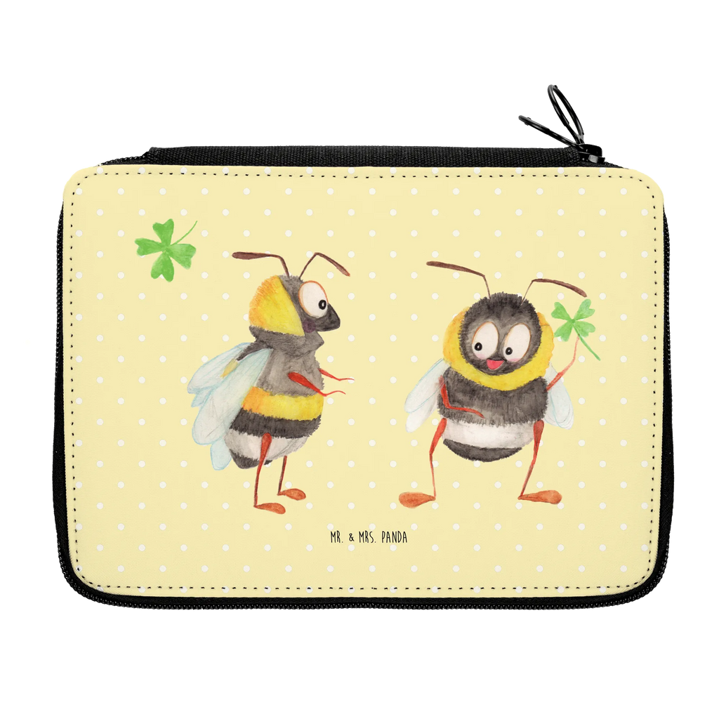 Federmappe Hummeln Kleeblatt Schuletui, Farbstiftetui, Bleistift Etui, Bleistiftetui, Stifte Etui, Mäppchen, Stiftetasche, Buntstiftetui, Malmappe, Etui für Stifte, Buntstiftmäppchen, Federmappe Set, Stiftemappe, Schreibmappe, Schreibetui, Stifteetui, Federmäppchen, Schulmäppchen, Zeichenetui, Schüleretui, Stiftebeutel, Schlampermäppchen, Federtasche, Lustige Sprüche, Tiere, Tiermotive, Gute Laune, Spruch schön, glücklich sein, Biene, Hummel, Spruch Fröhlich, glücklich Werden, Spruch Positiv, Biene Deko